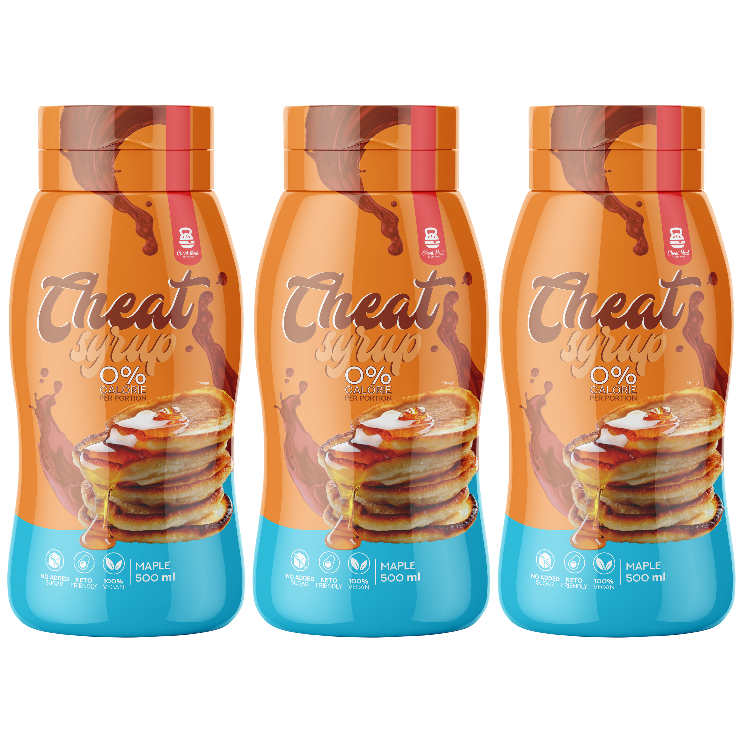 Cheat Meal Nutrition Syrup 0% (Syrop zero kalorii) - 3x 500ml - Syrop klonowy