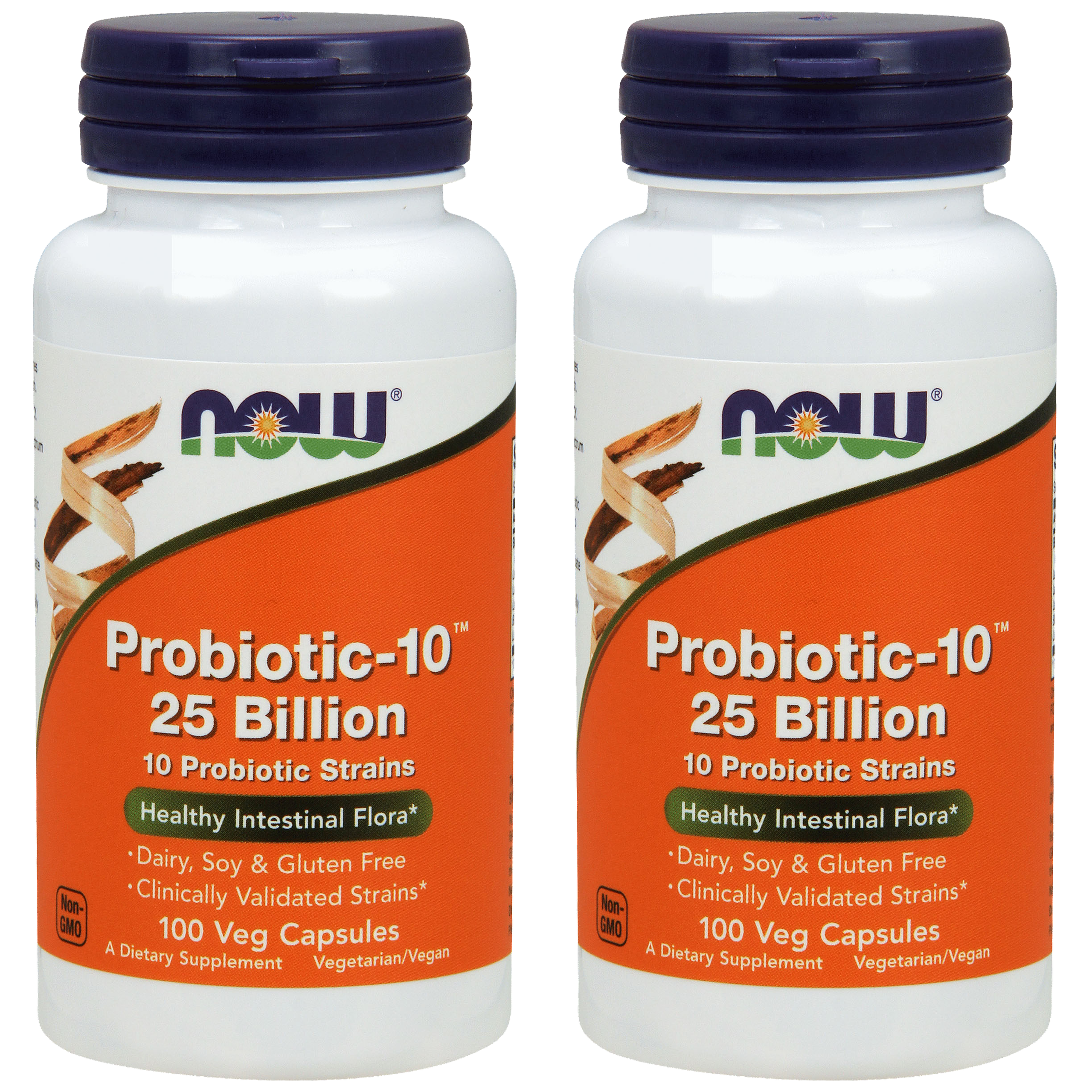 NOW Probiotic-10 25 Billion - 2x 100vegcaps