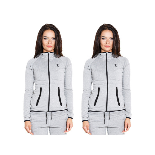 KEVIN LEVRONE Hoodie Woman's Jacket - Melange Grey - 2x L
