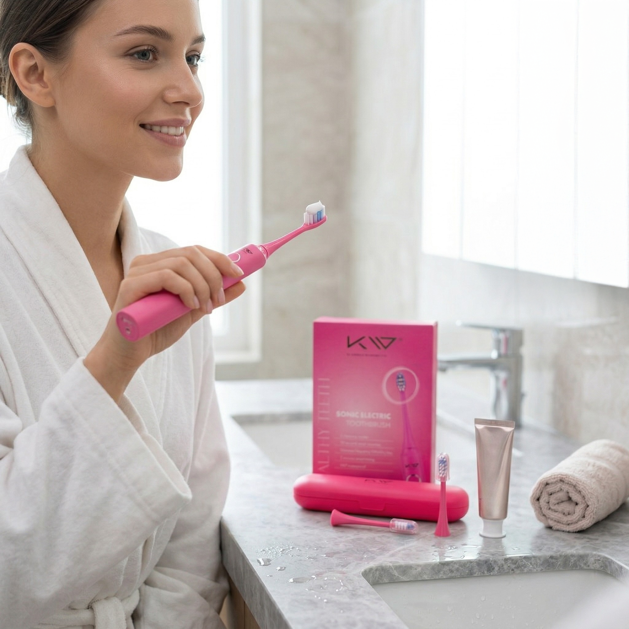 KAMILA WYBRAŃCZYK - Końcówki do Szczoteczki Sonicznej - 2x 2szt - Pink