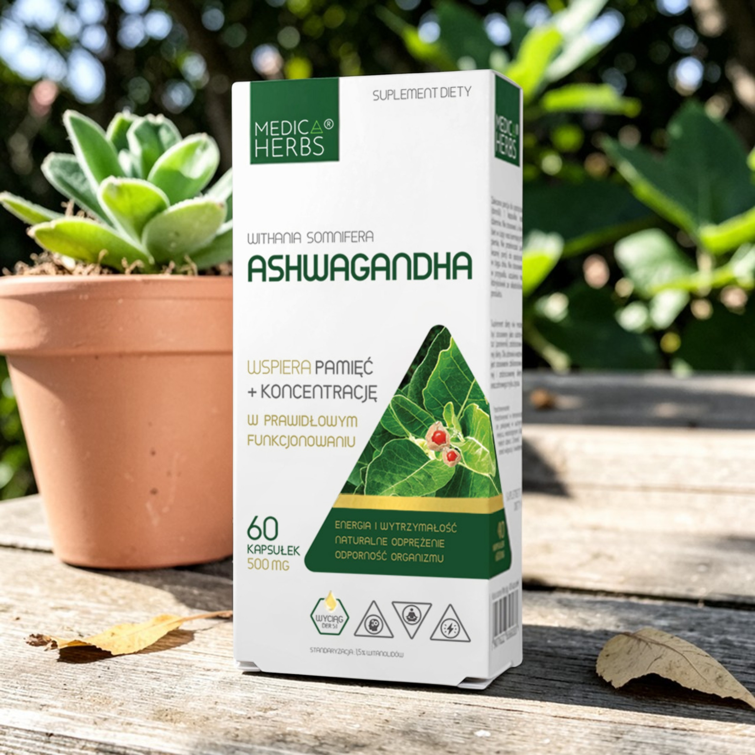 MEDICA HERBS - Ashwagandha 500mg - 2x 60caps.
