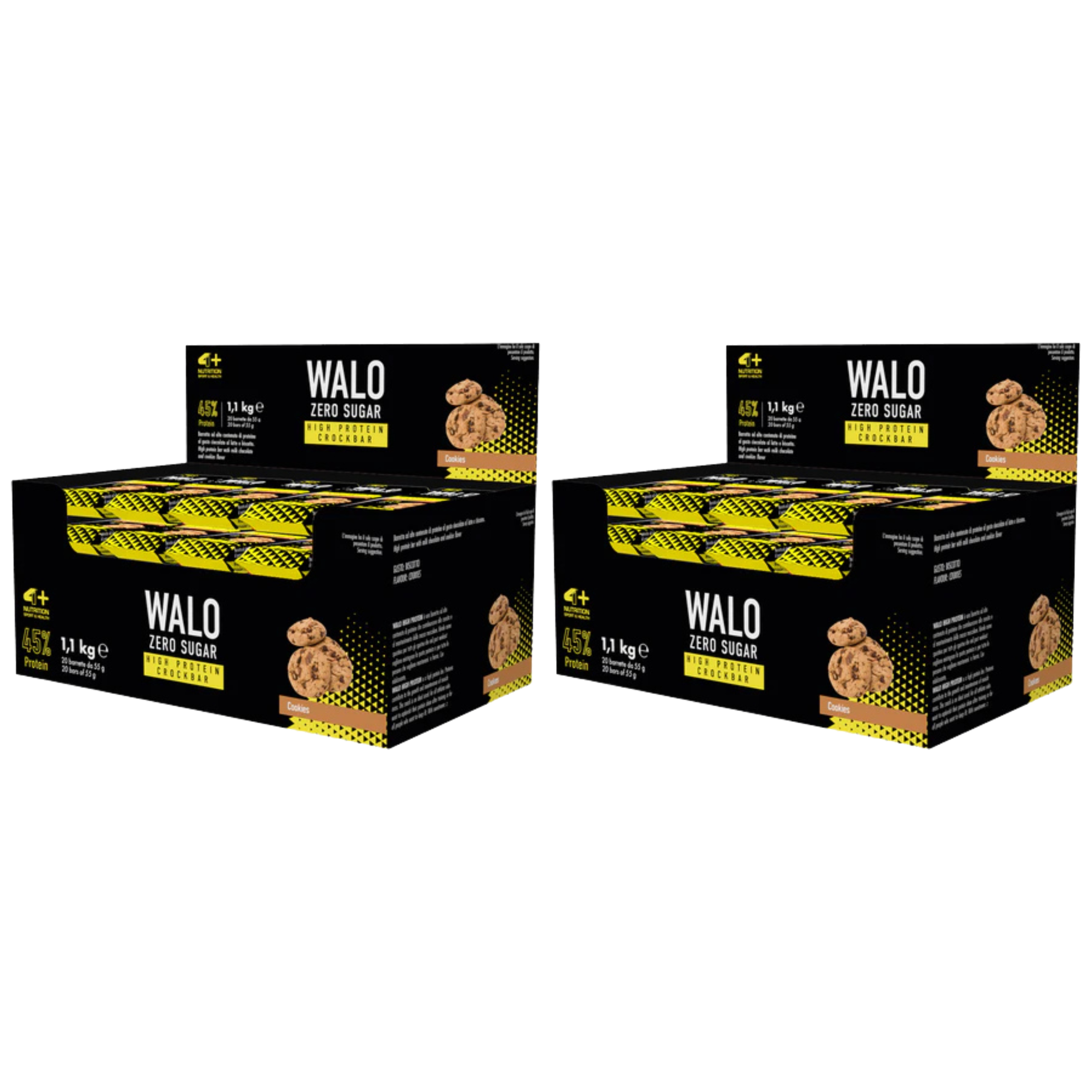 4+ NUTRITION - Walo ZeroSugar CrockBar HP 45% - 20x 2x 55g