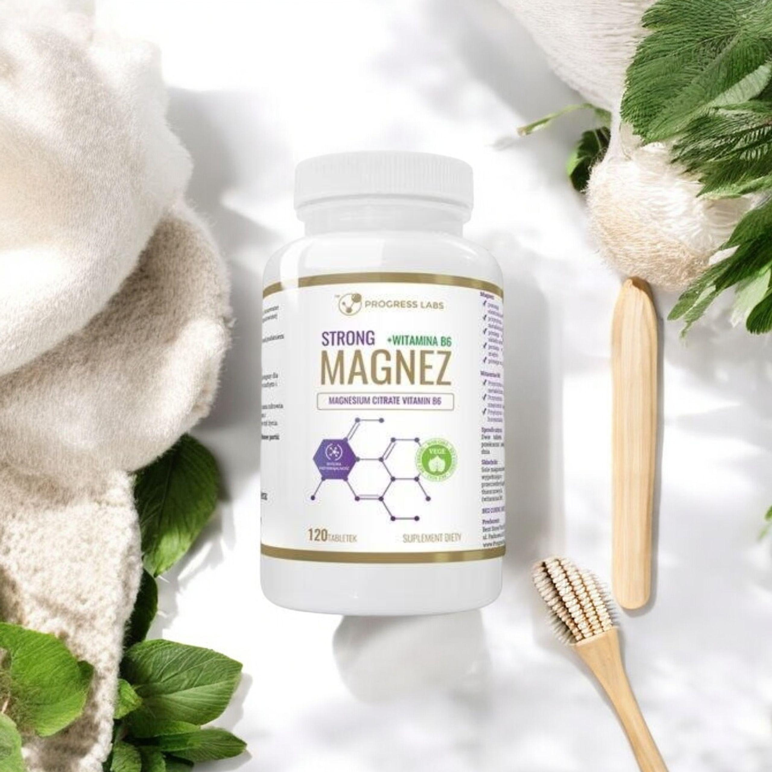 PROGRESS LABS - Magnez Strong + Witamina B6 350mg - 3x 120tabs.