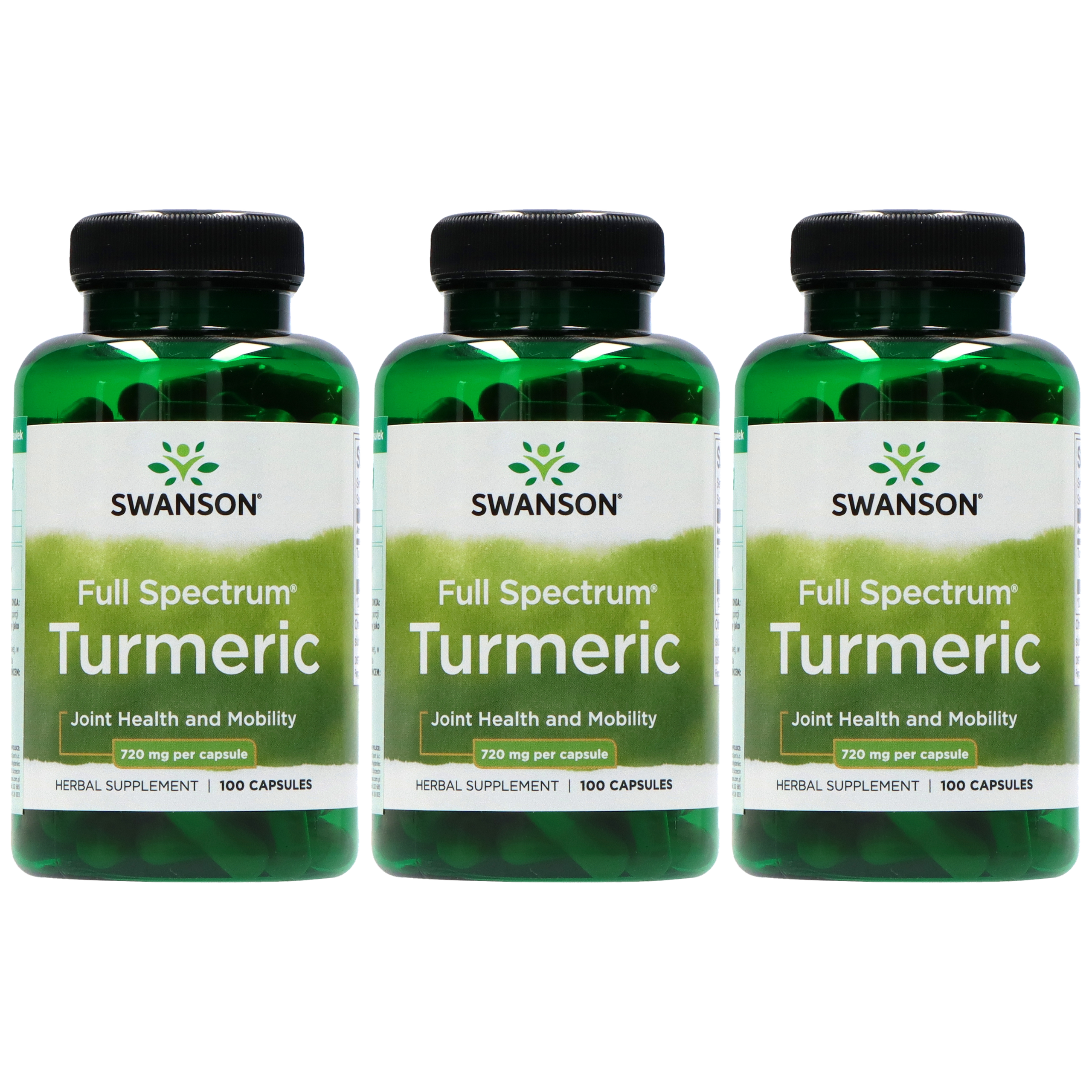 SWANSON Turmeric 720mg (Kurkuma) - 3x 100caps