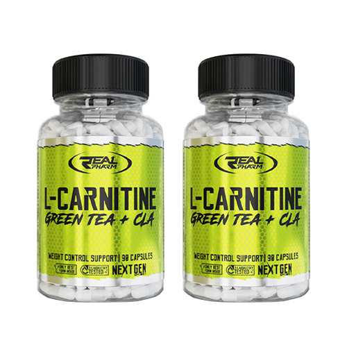 REAL PHARM L-Carnitine Green Tea + CLA - 2x 90caps.