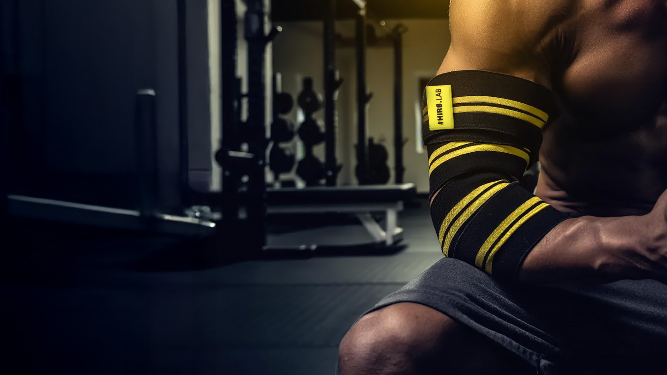 HIRO.LAB Elbow Wraps - Rubber Logo New - 2x Opaski usztywniające na łokcie