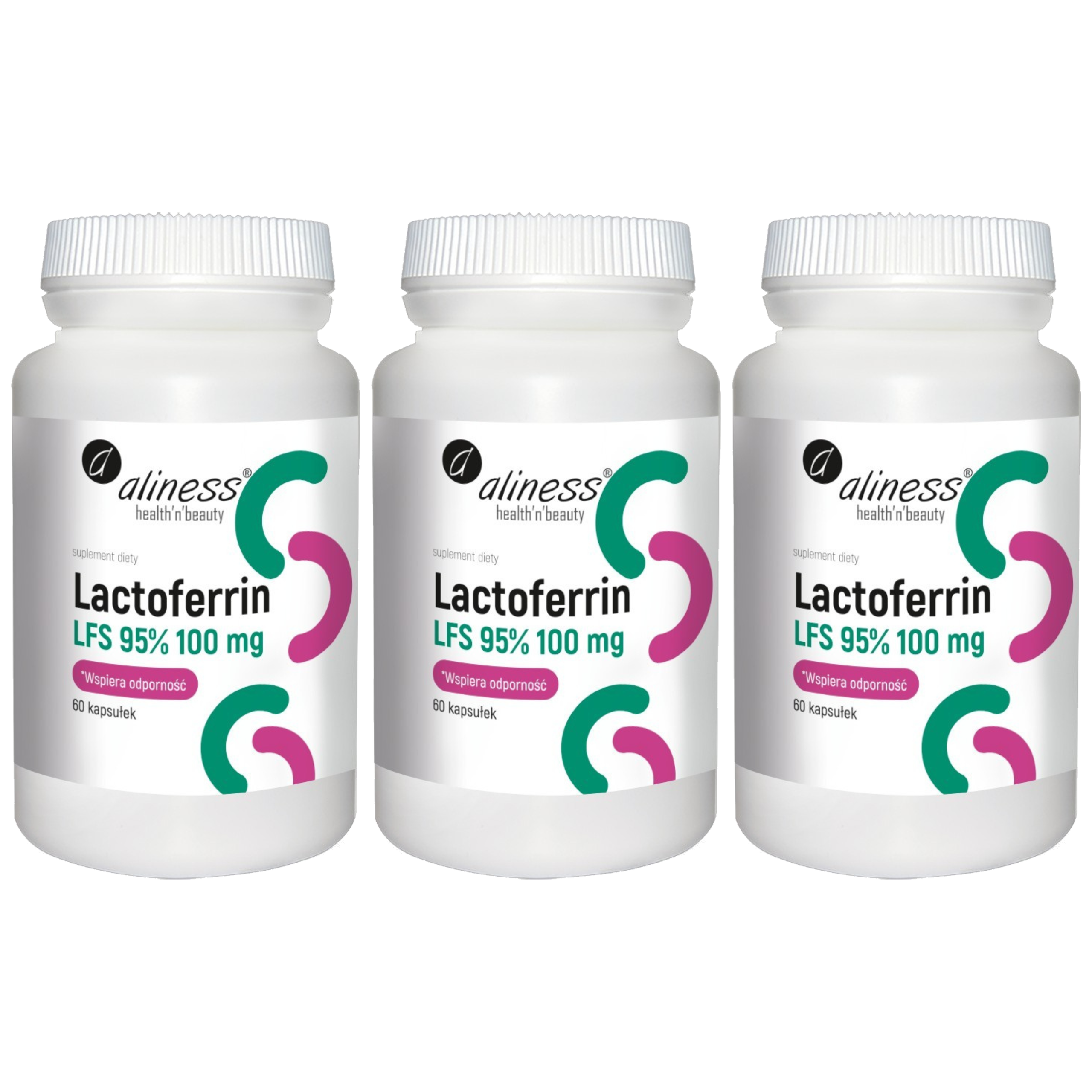 ALINESS Lactoferrin LFS 95% 100mg - 3x 60caps.