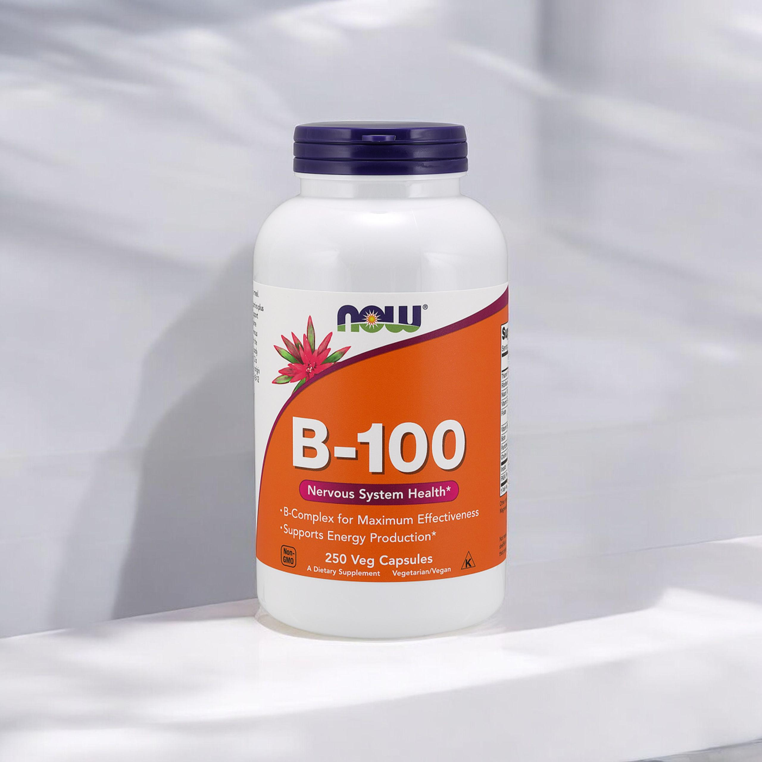NOW Vitamin B-100 - 2x 250vcaps - Witamina B