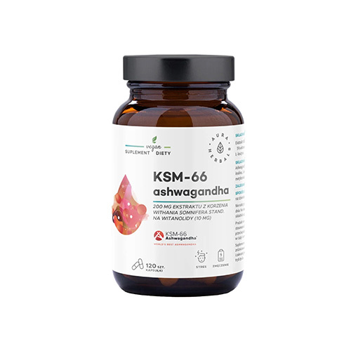 AURA HERBALS - Ashwagandha KSM-66 200mg - 120caps.