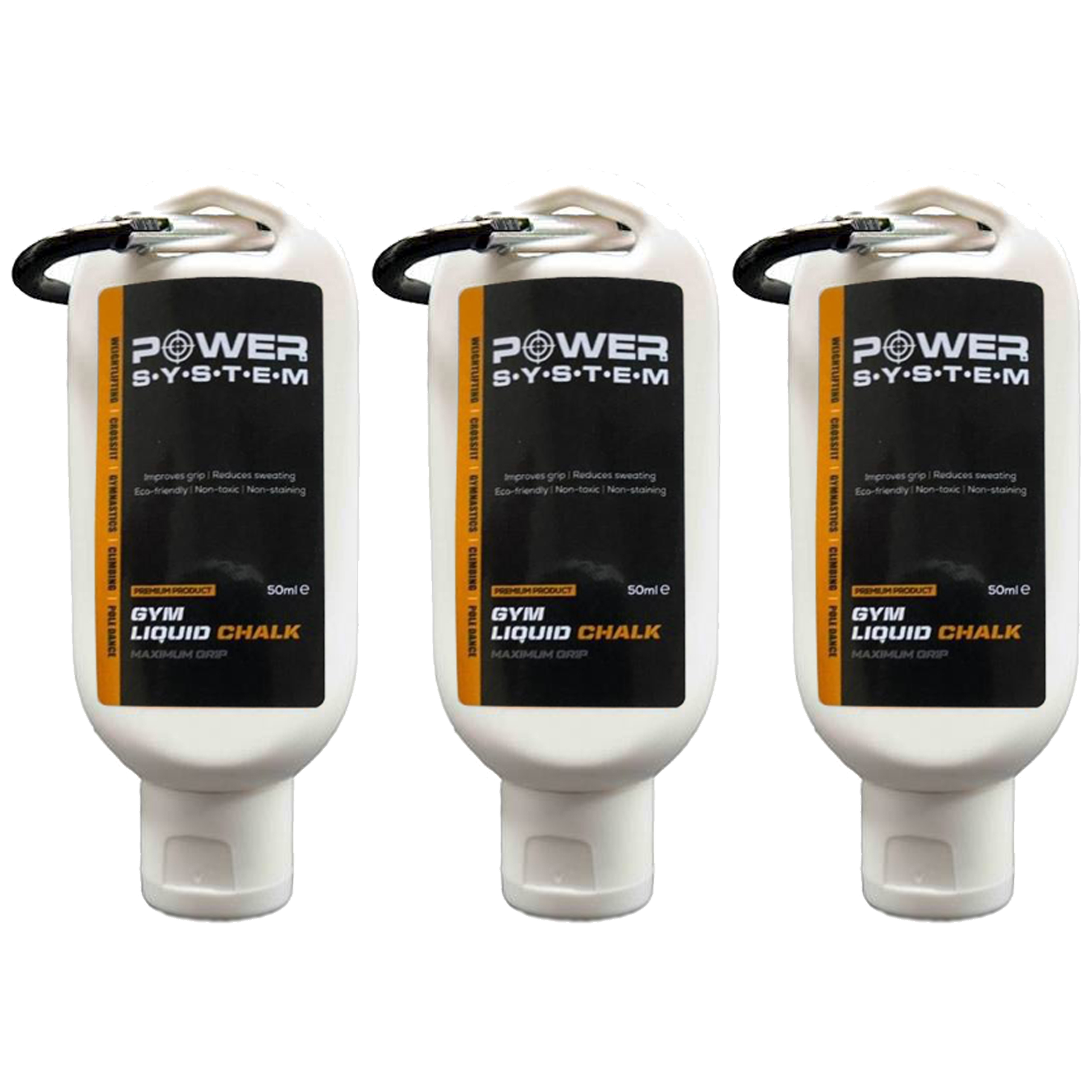 POWER SYSTEM Chalk Liquid - 3x 50ml (Magnezja w płynie)