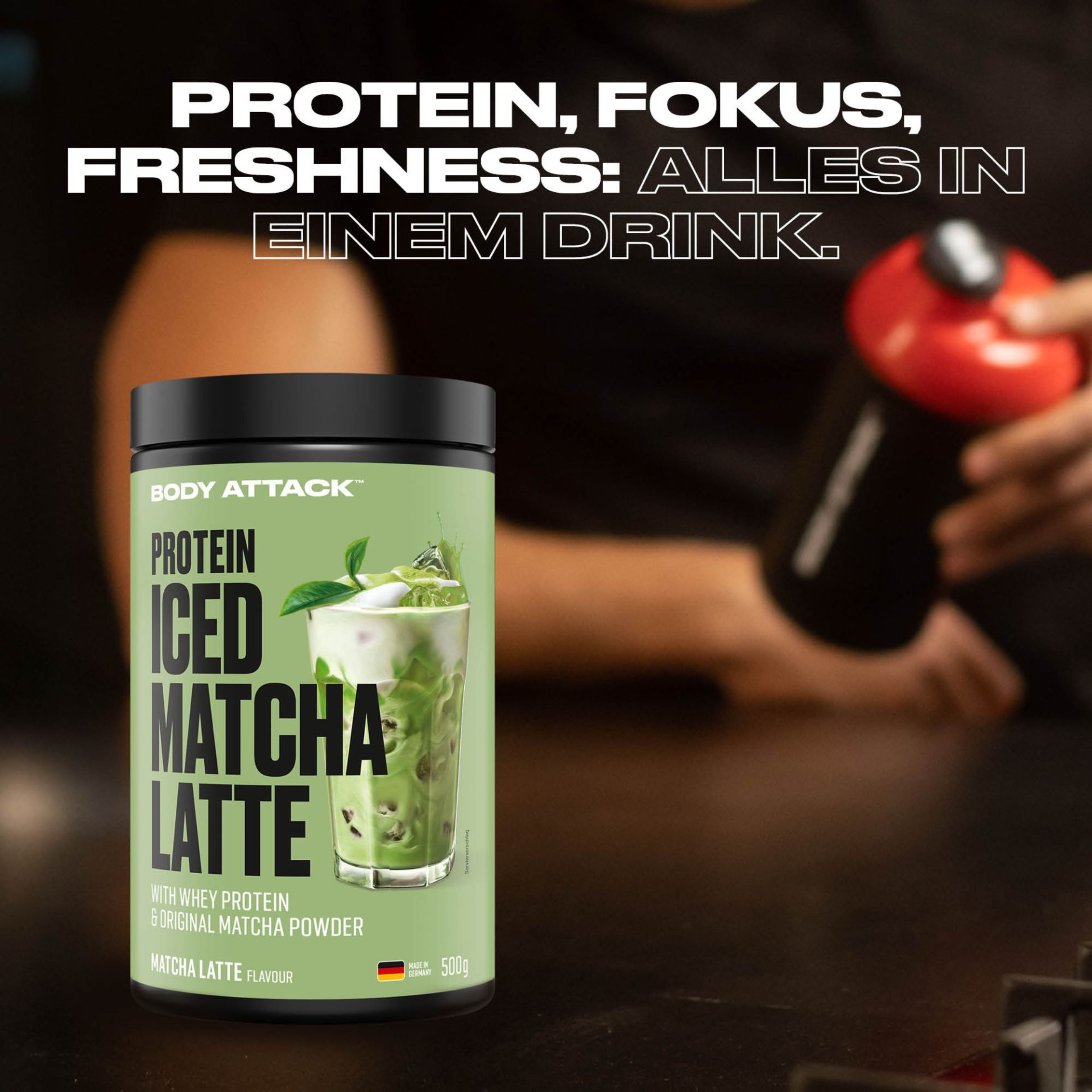 BODY ATTACK - Protein Iced Matcha Latte - 2x 500g - Matcha Latte