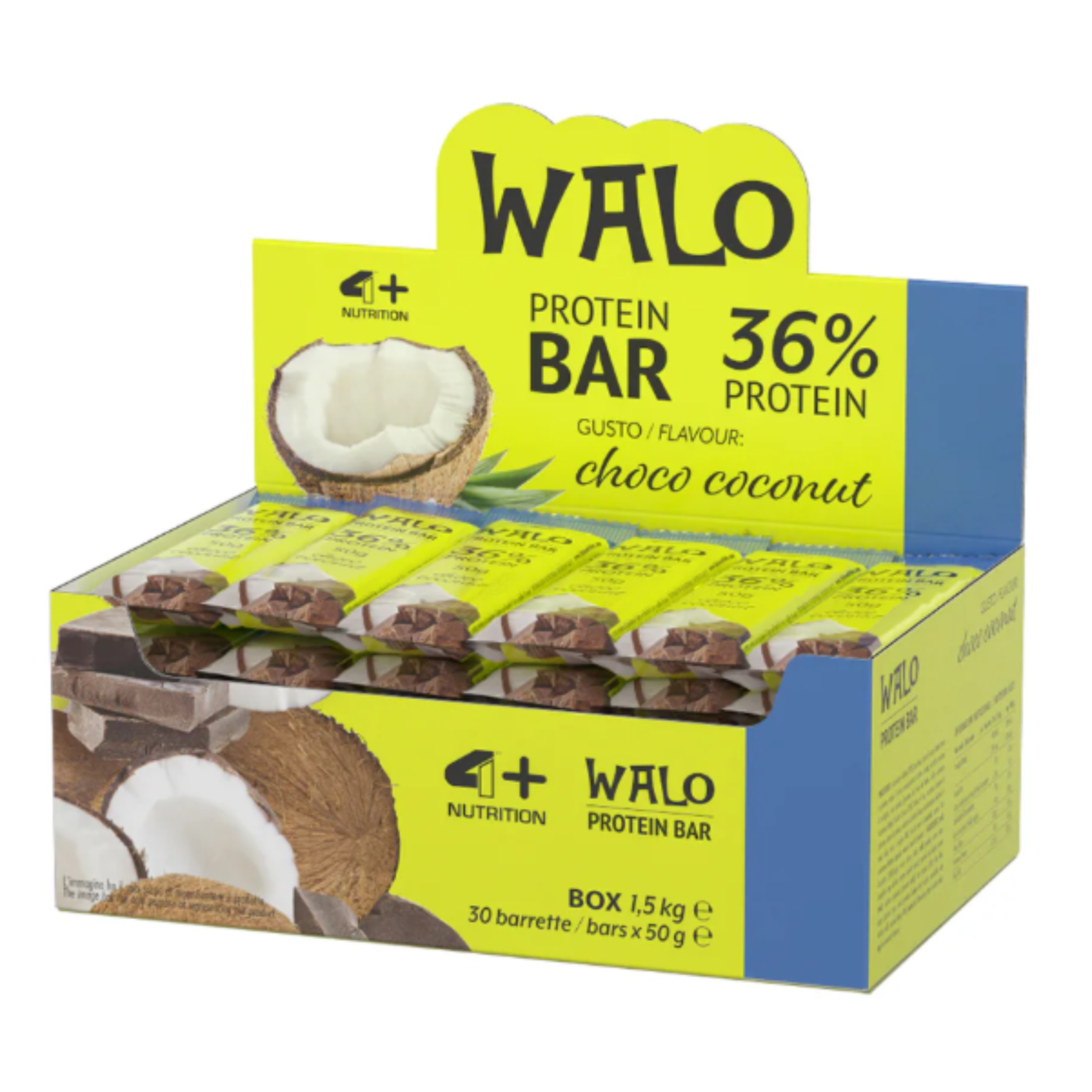 4+ NUTRITION Baton Walo Protein 36% CrockBar - 30x 2x 50g