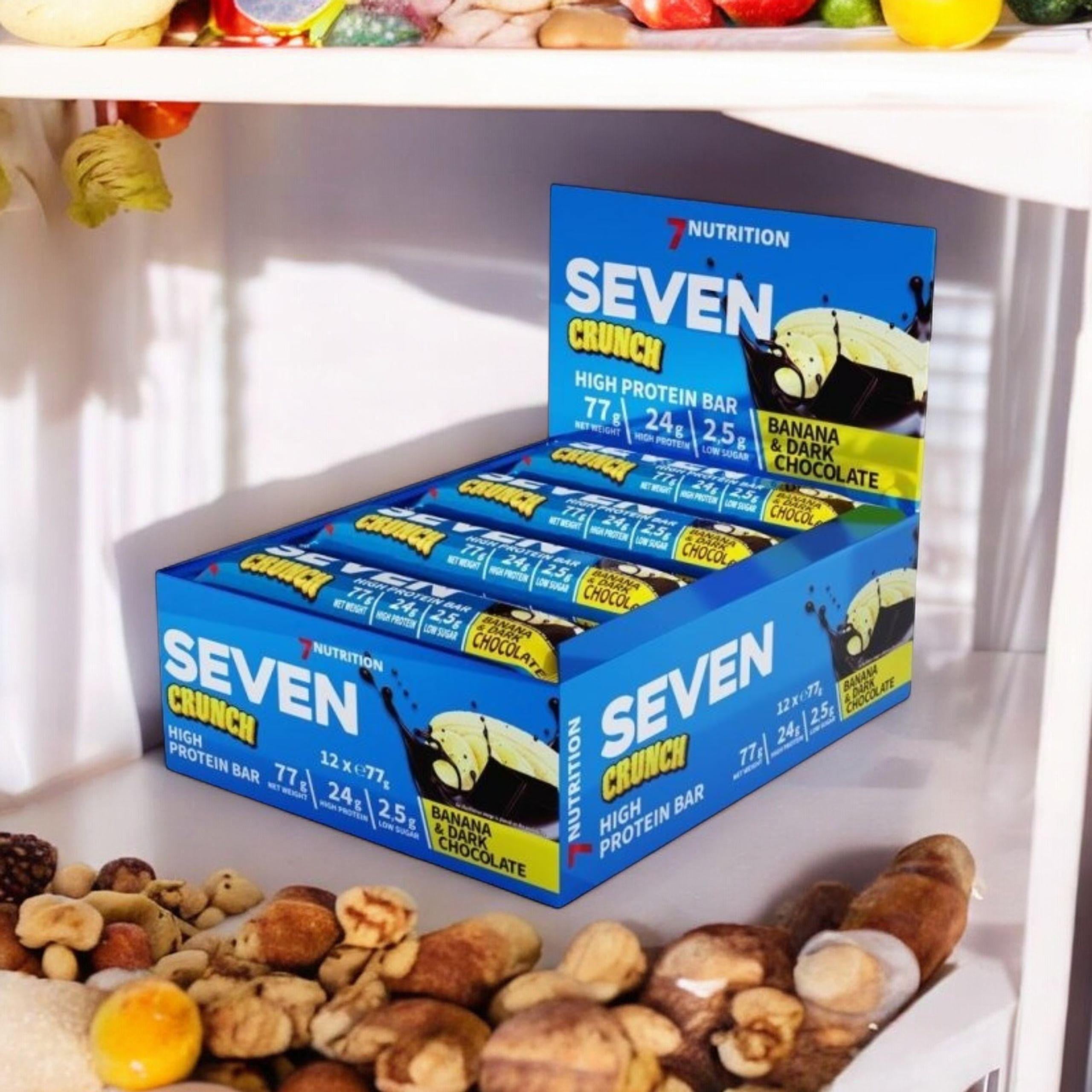 7 NUTRITION - Seven Crunch HP Bar - 12x 77g - Banana & Dark Chocolate