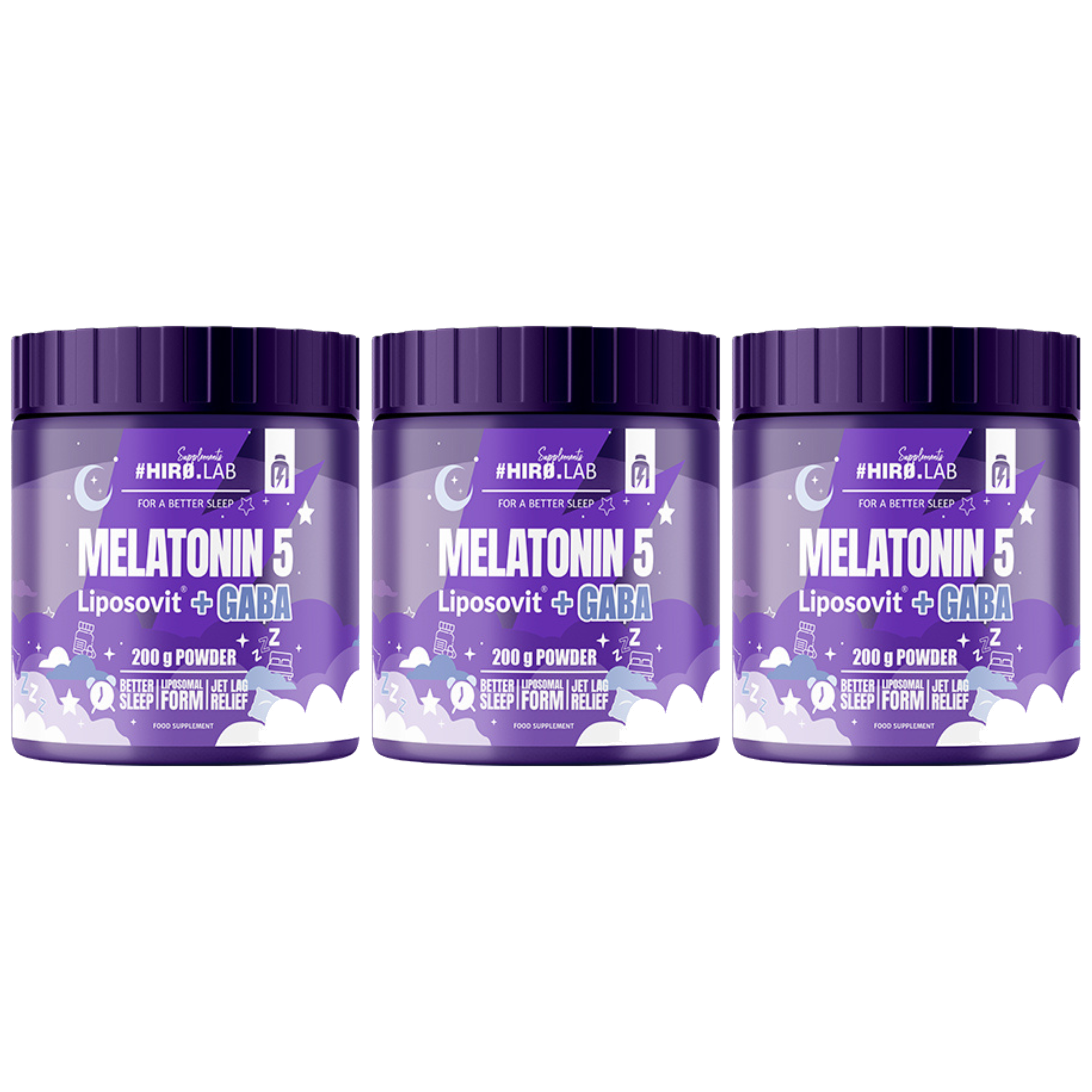 HIRO.LAB Melatonin 5 Liposovit + GABA - 3x 200g