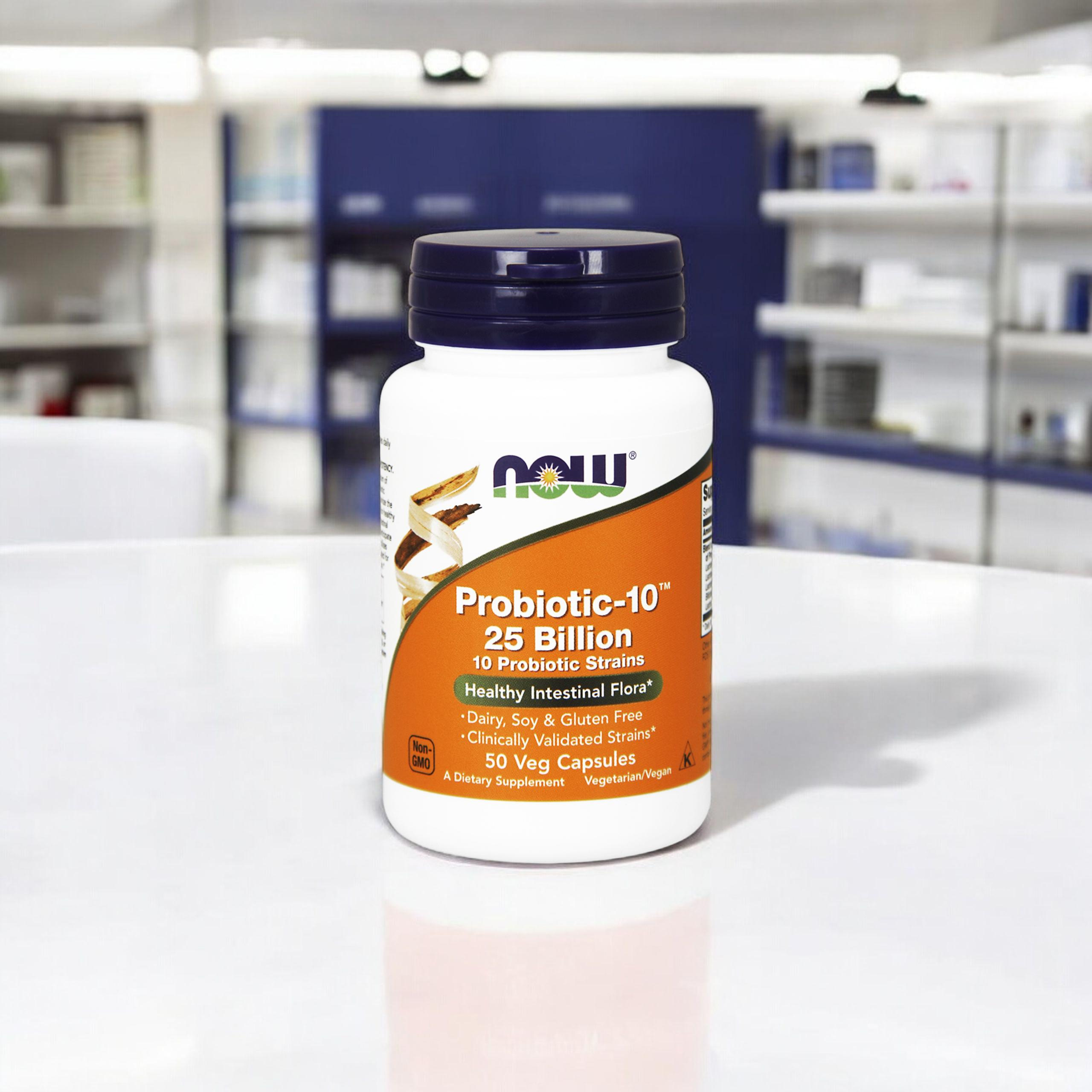NOW Probiotic-10 25 Billion - 2x 50vegcaps