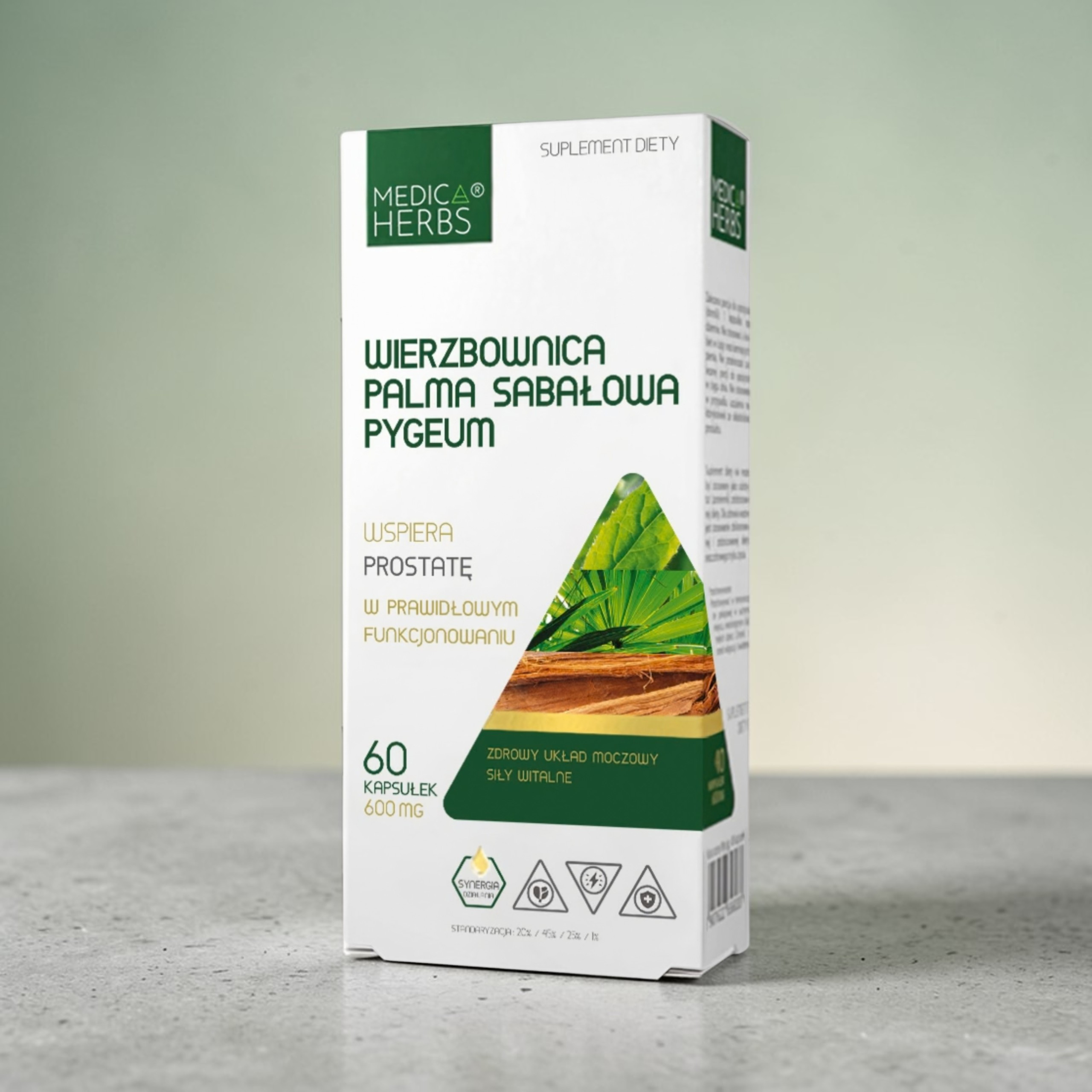 MEDICA HERBS - Wierzbownica Palma Sabałowa Pygeum - 60caps.