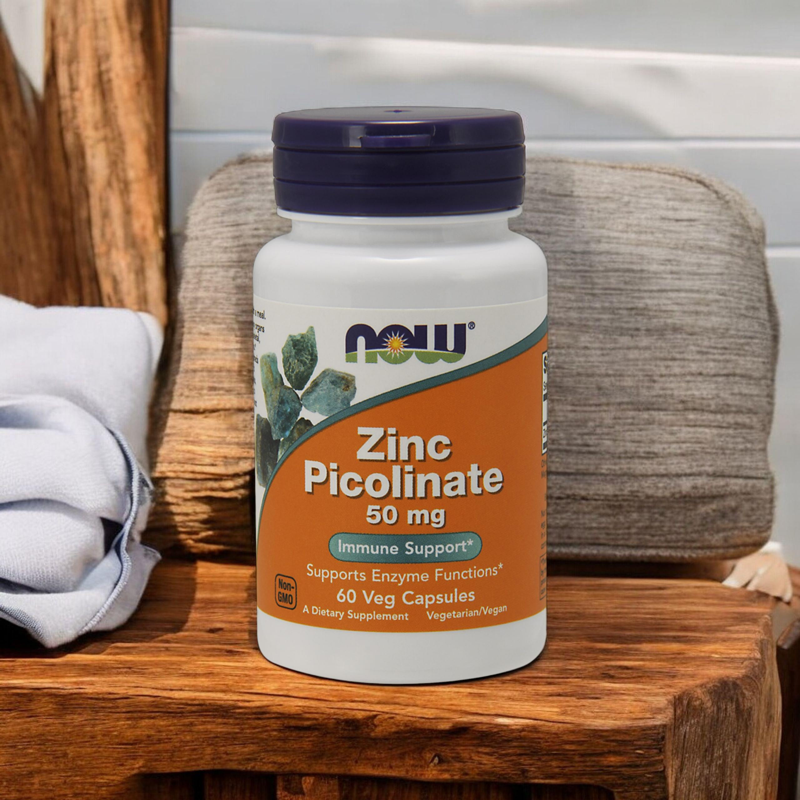 NOW Zinc Picolinate 50mg - 2x 60vegcaps.