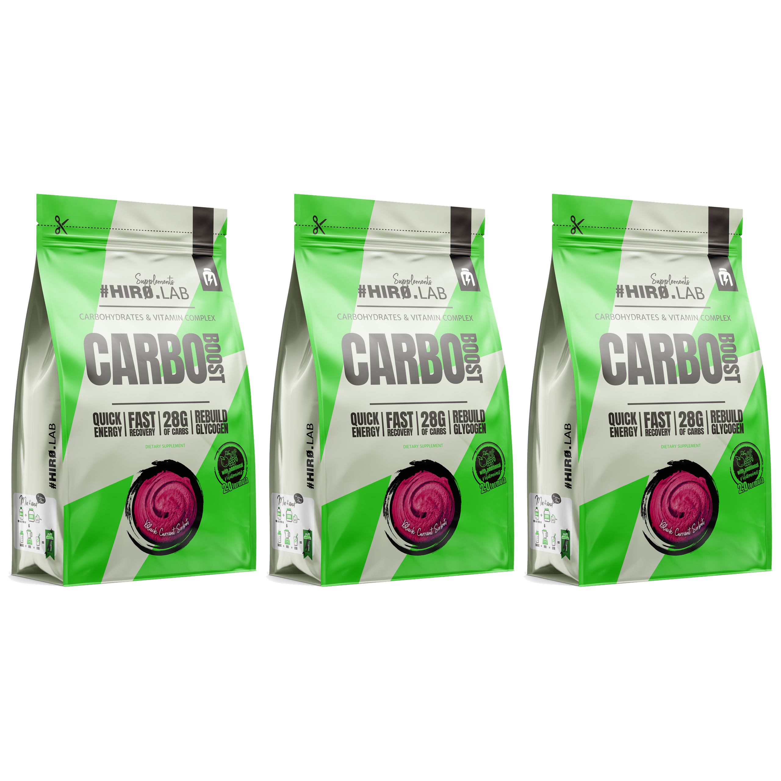 HIRO.LAB Carbo Boost - 3x 1000g