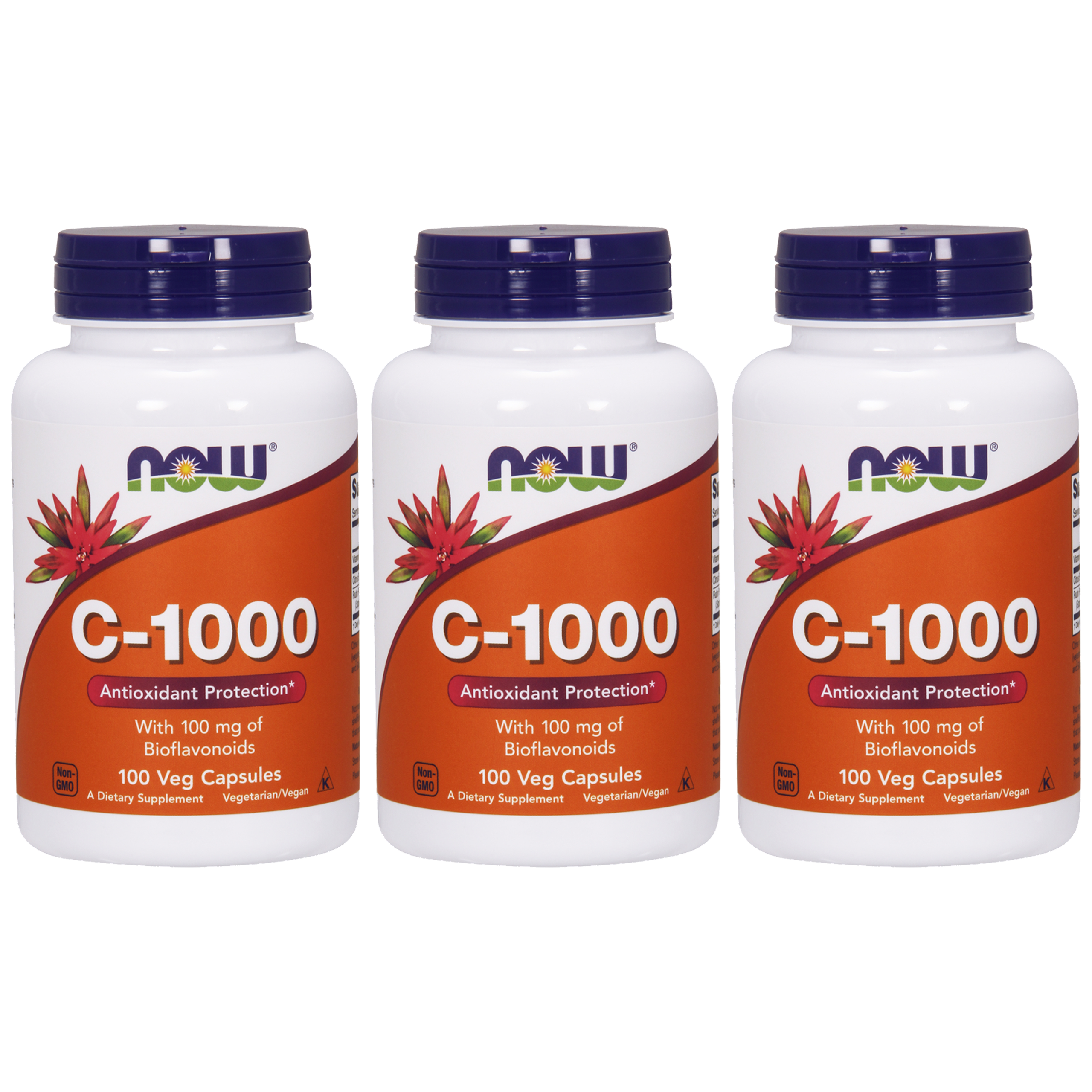 NOW Vitamin C-1000 Boiflavonoids - 3x 100vcaps