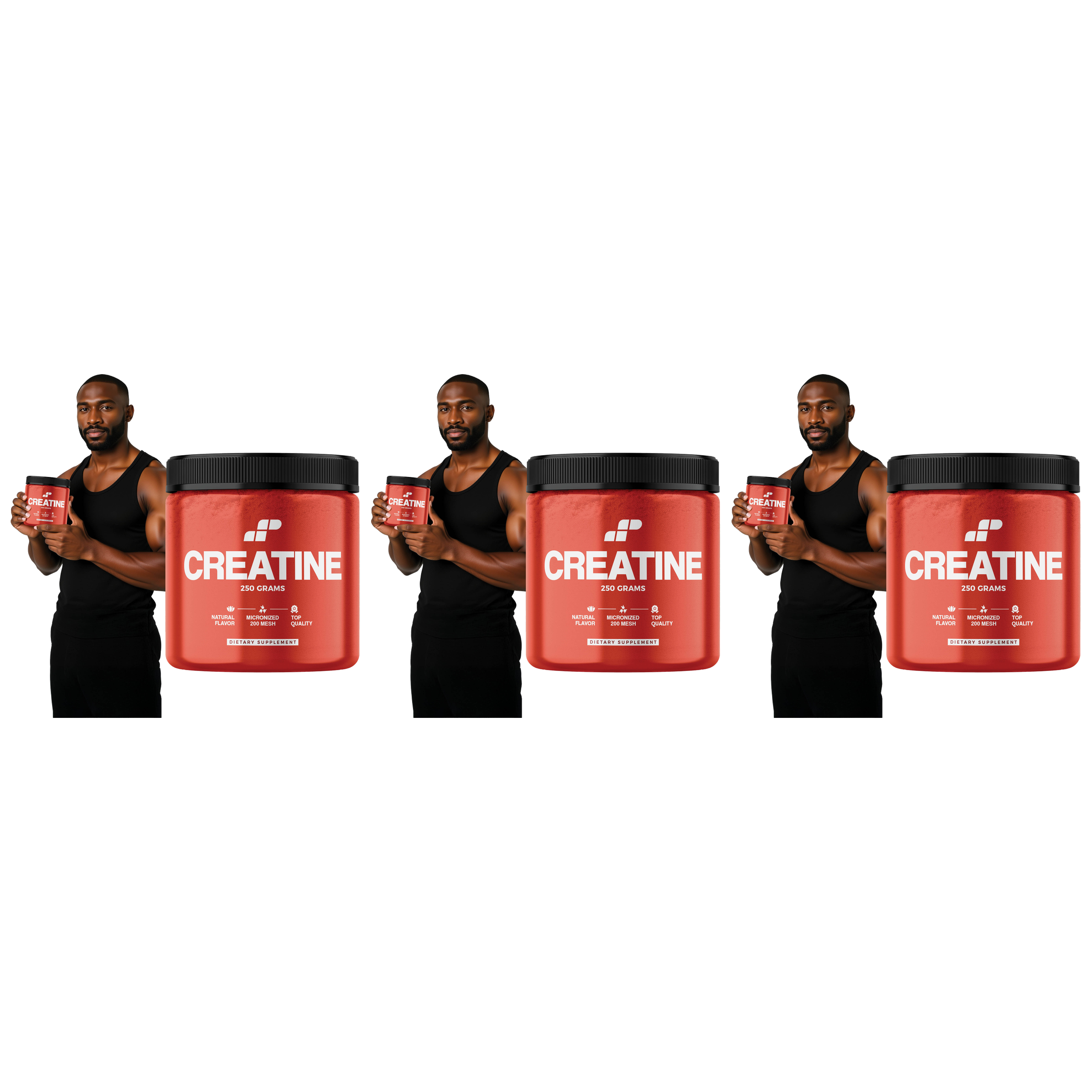 MP NUTRITION Creatine Monohydrate 200 Mesh MP - 3x 250g