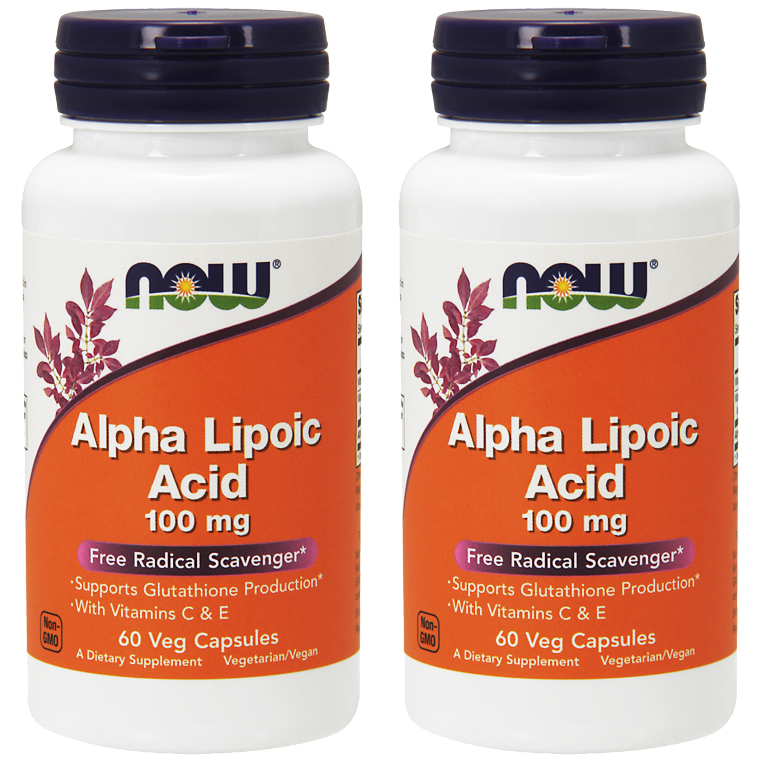 NOW Alpha Lipoic Acid 100mg - 2x 60vegcaps
