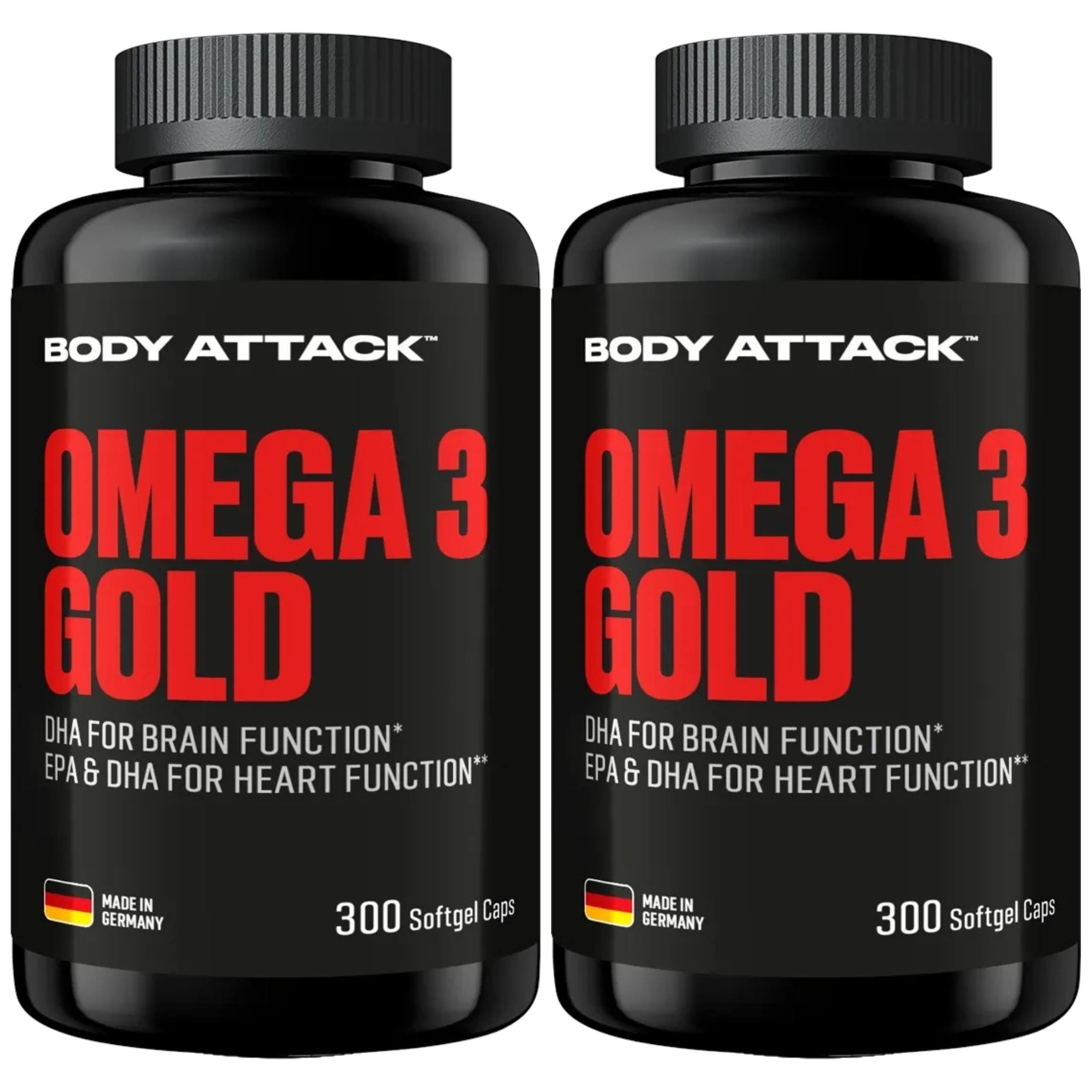 BODY ATTACK - Omega 3 Gold - 2x 300softgels