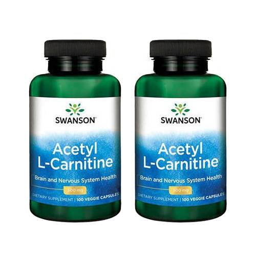 SWANSON Acetyl L-Carnitine 500mg - 2x 100vcaps. - Acetyl L-Karnityna