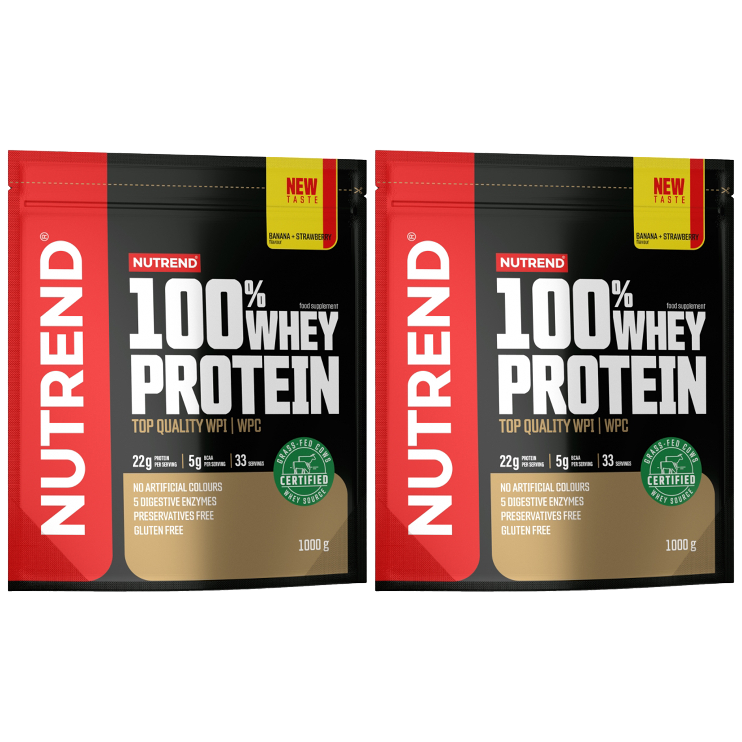 NUTREND 100% Whey Protein - 2x 1000g