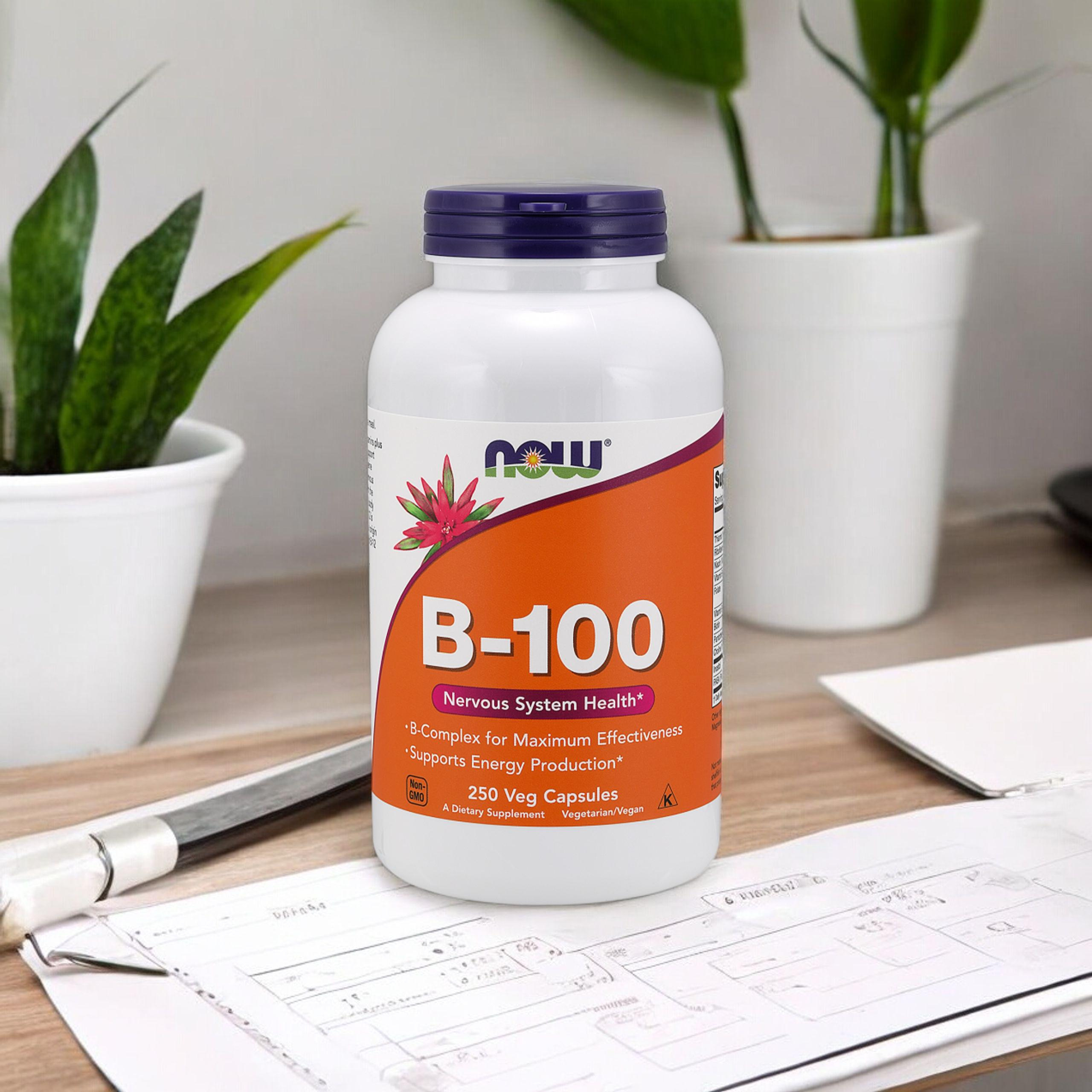 NOW Vitamin B-100 - 2x 250vcaps - Witamina B