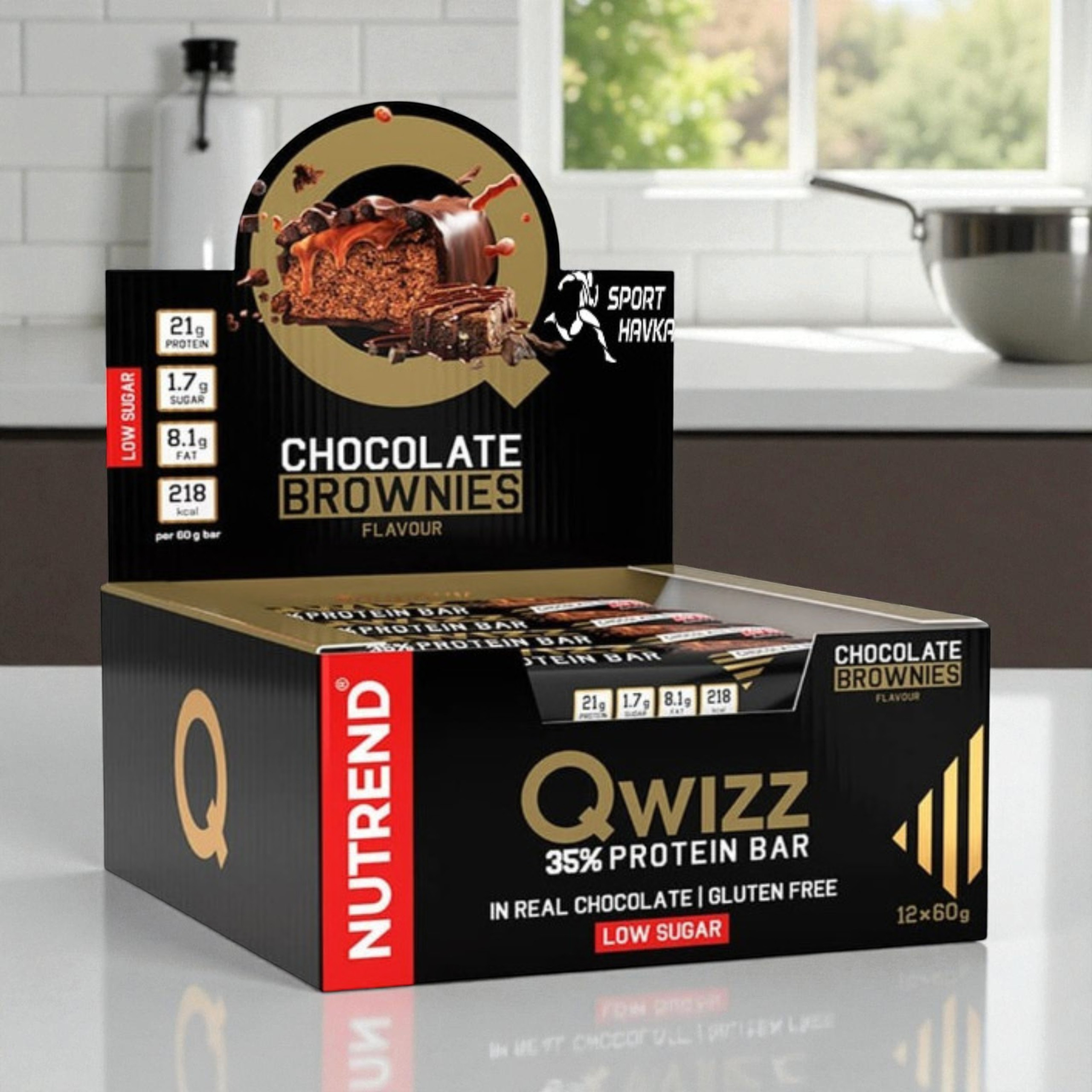 NUTREND - Baton QWIZZ Protein Bar - 24x 2x 60g