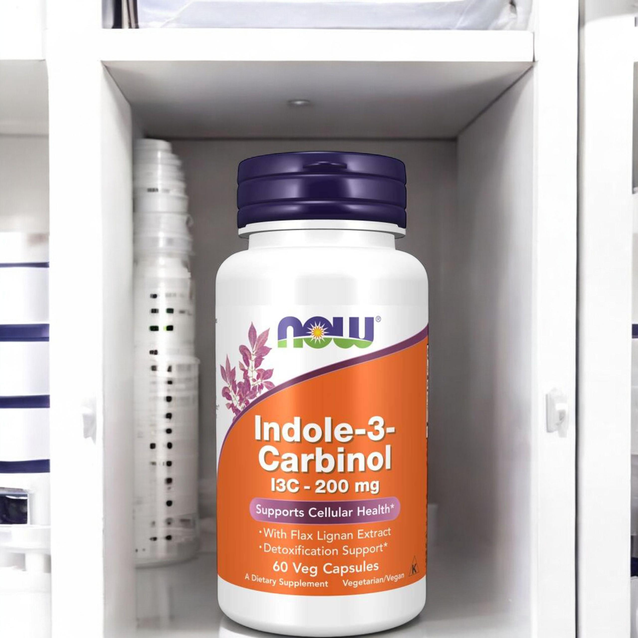 NOW Indole-3-Carbinol (I3C) 200mg - 3x 60vcaps.