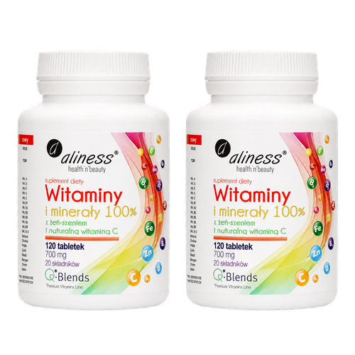 ALINESS Witaminy i Minerały 100% - 2x 120tab