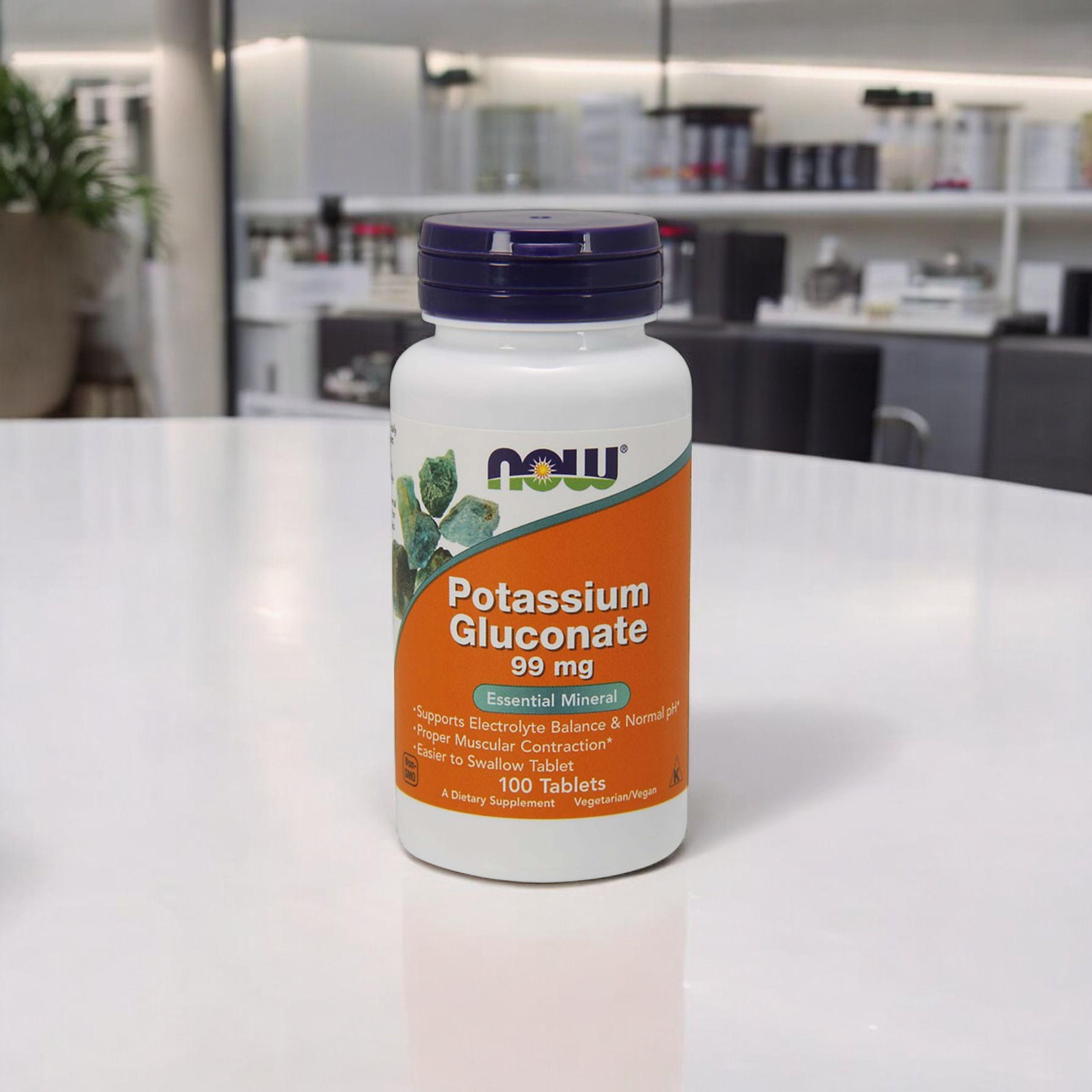 NOW Potassium Gluconate 99 mg - 2x 100tabs.