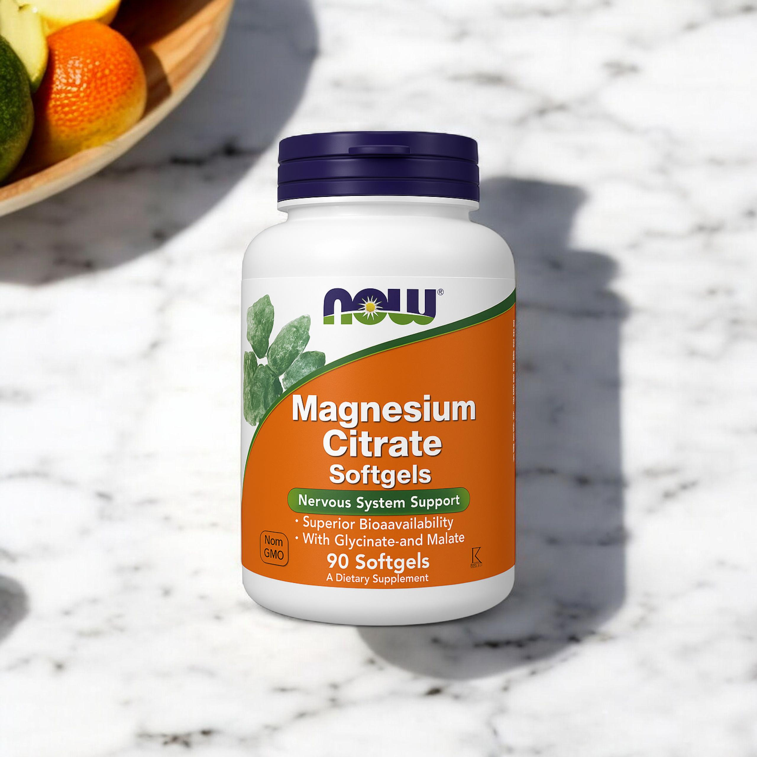 NOW - Magnesium Citrate - 2x 90softgels