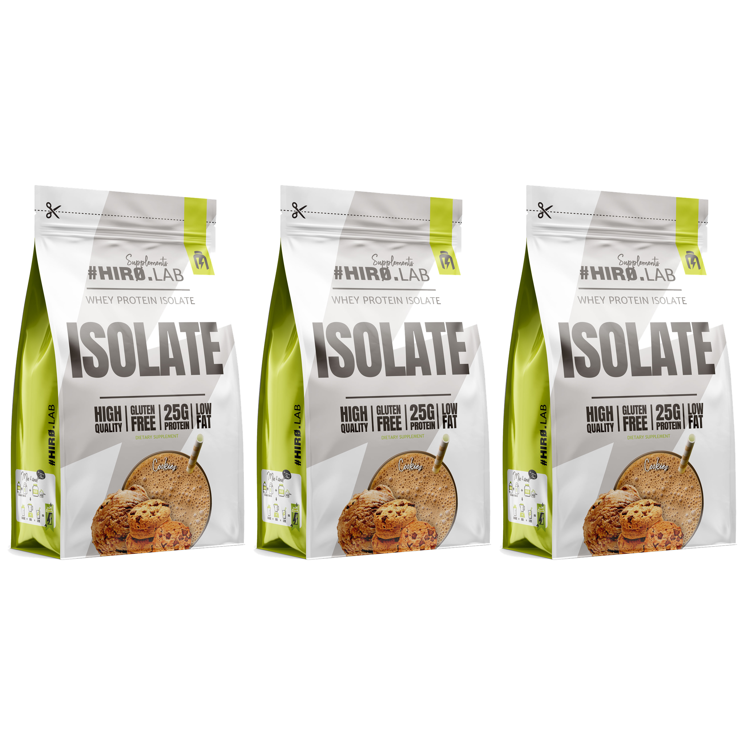 HIRO.LAB Whey Protein Isolate - 3x 700g