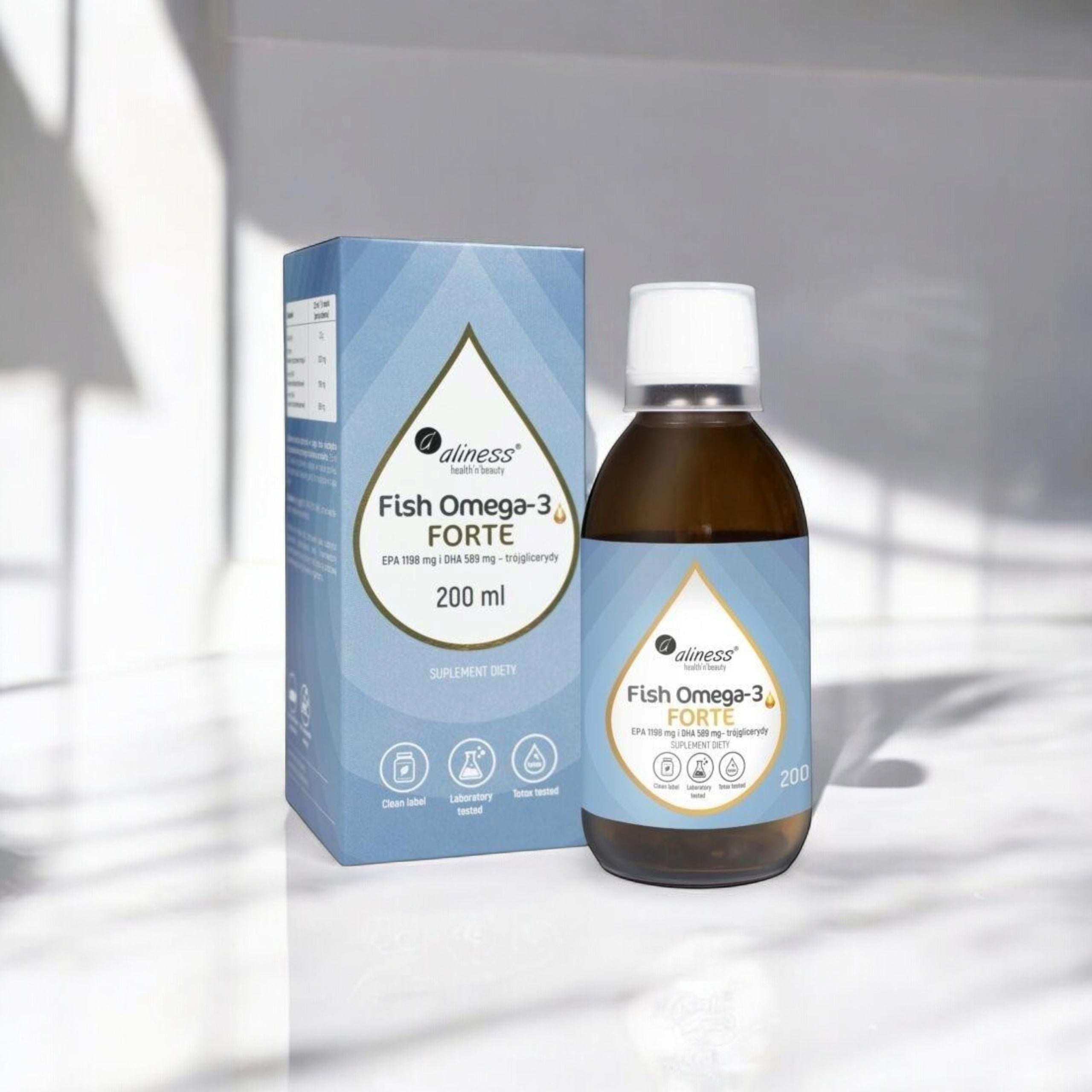 ALINESS - Fish Omega 3 Forte EPA 500mg DHA 250mg - 3x 200ml