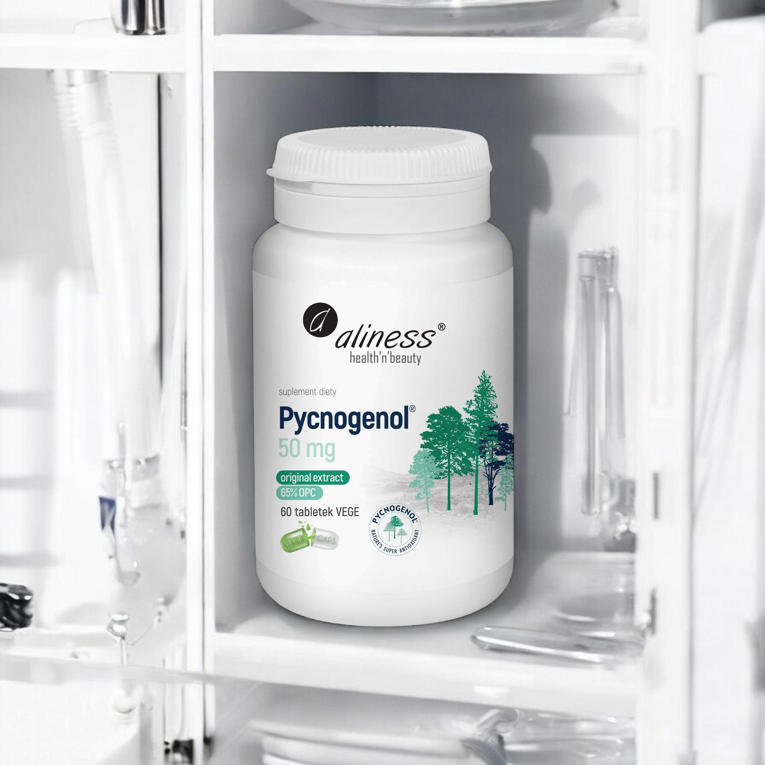 ALINESS - Pycnogenol Extract 65% 50mg - 60vcaps.
