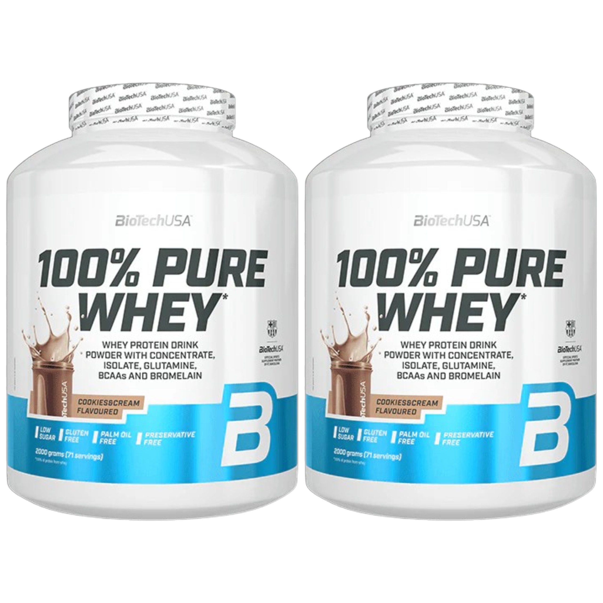 BIOTECH - 100% Pure Whey - 2x 2000g - Cookies Cream