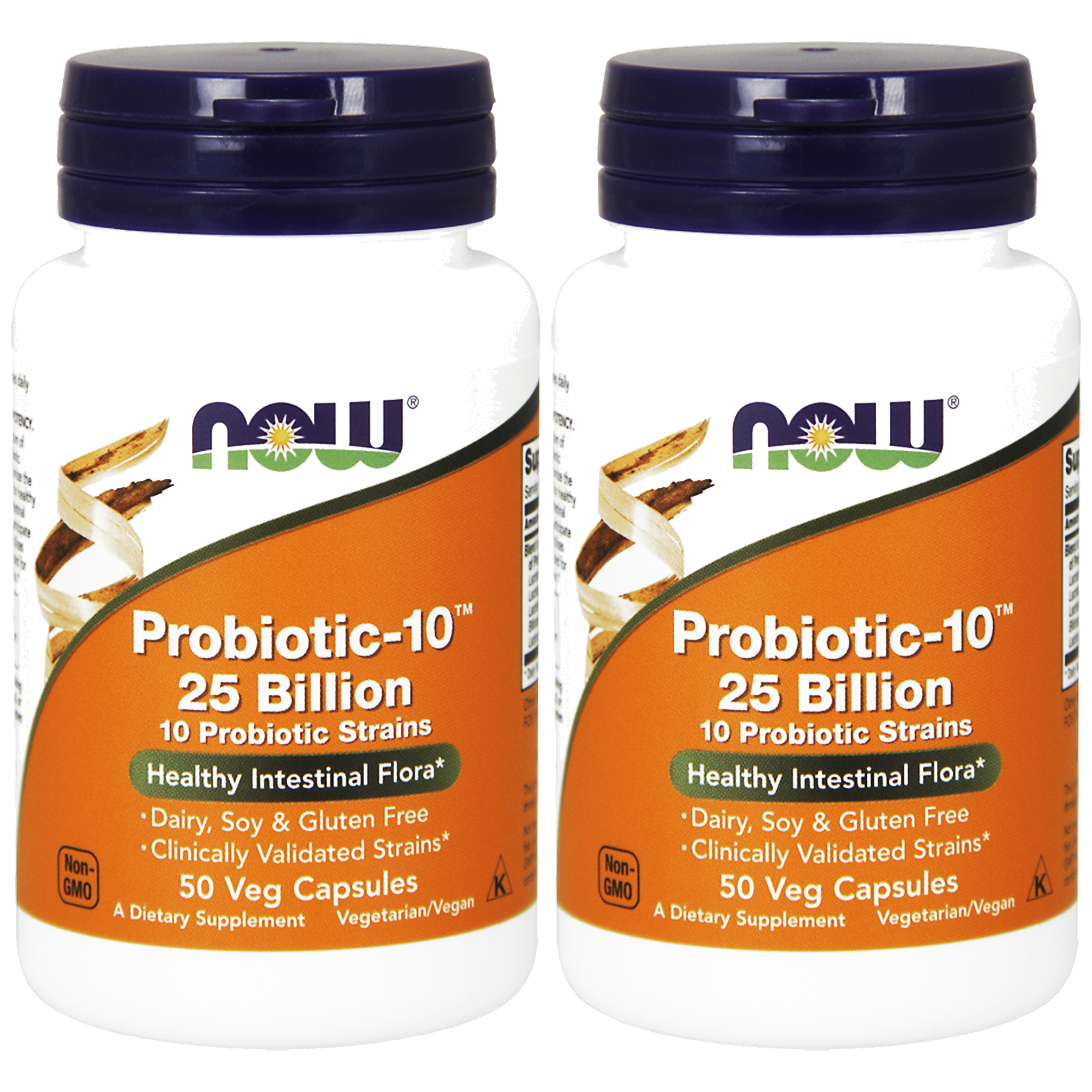 NOW Probiotic-10 25 Billion - 2x 50vegcaps