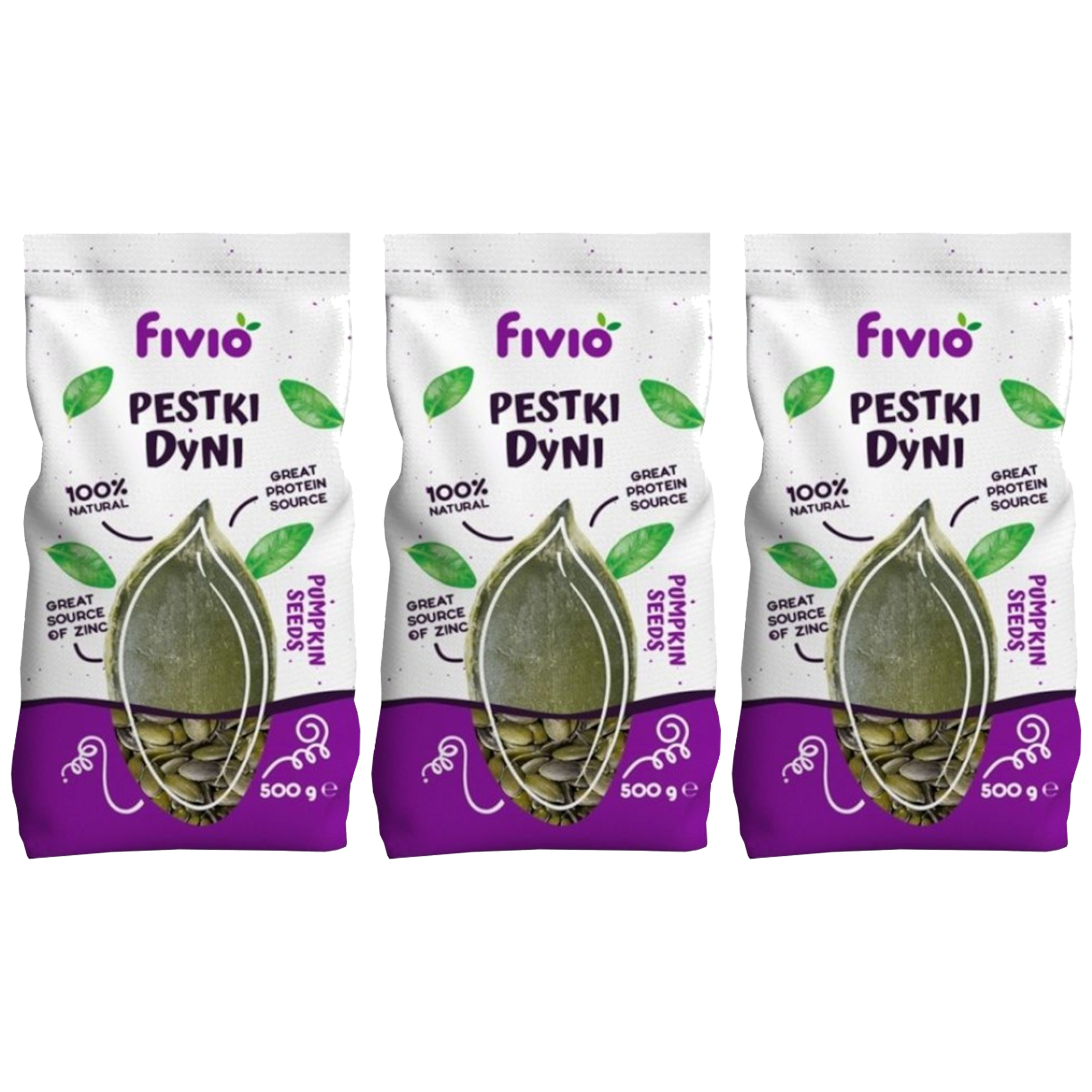 FIVIO Pestki Dyni - 3x 500g