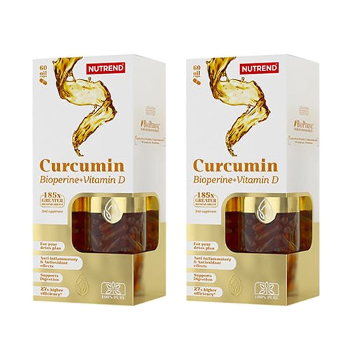 NUTREND Curcumin + Bioperine + Vitamin D (Kurkuma z Piperyną) - 2x 60caps