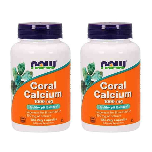 NOW Coral Calcium 1000mg - 2x 100vegcaps
