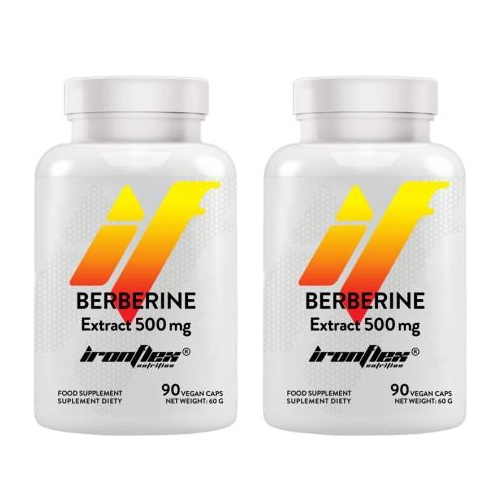 IRONFLEX - Berberine Extract 500mg - 2x 90tabs.