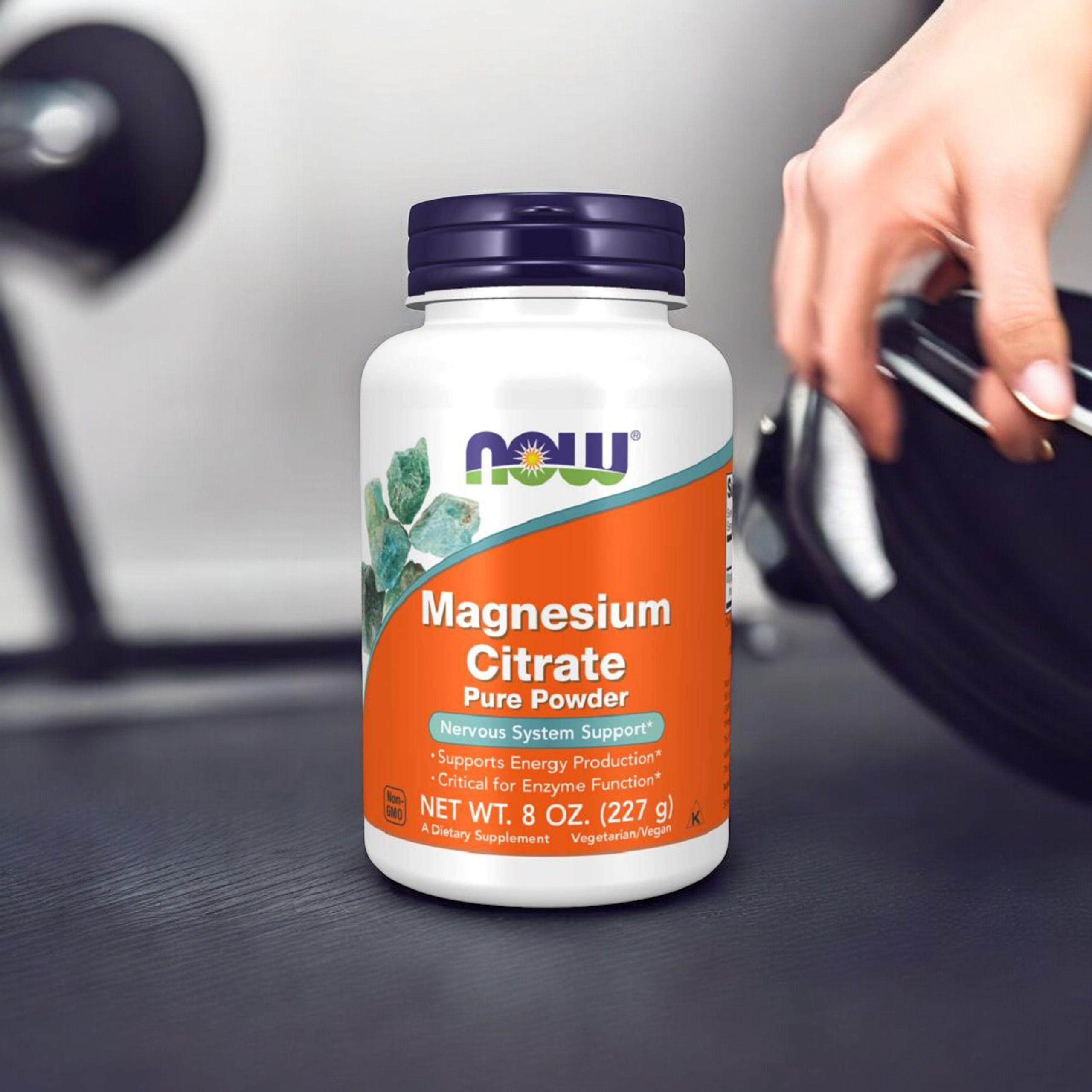 NOW Magnesium Citrate Powder - 3x 227g