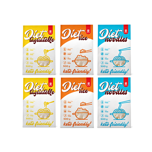 Cheat Meal Nutrition Diet 2x Tagliatelle + 2x Rice+ 2x Noodles - 6x 400g (6x 300g netto) - Makaron dietetyczny