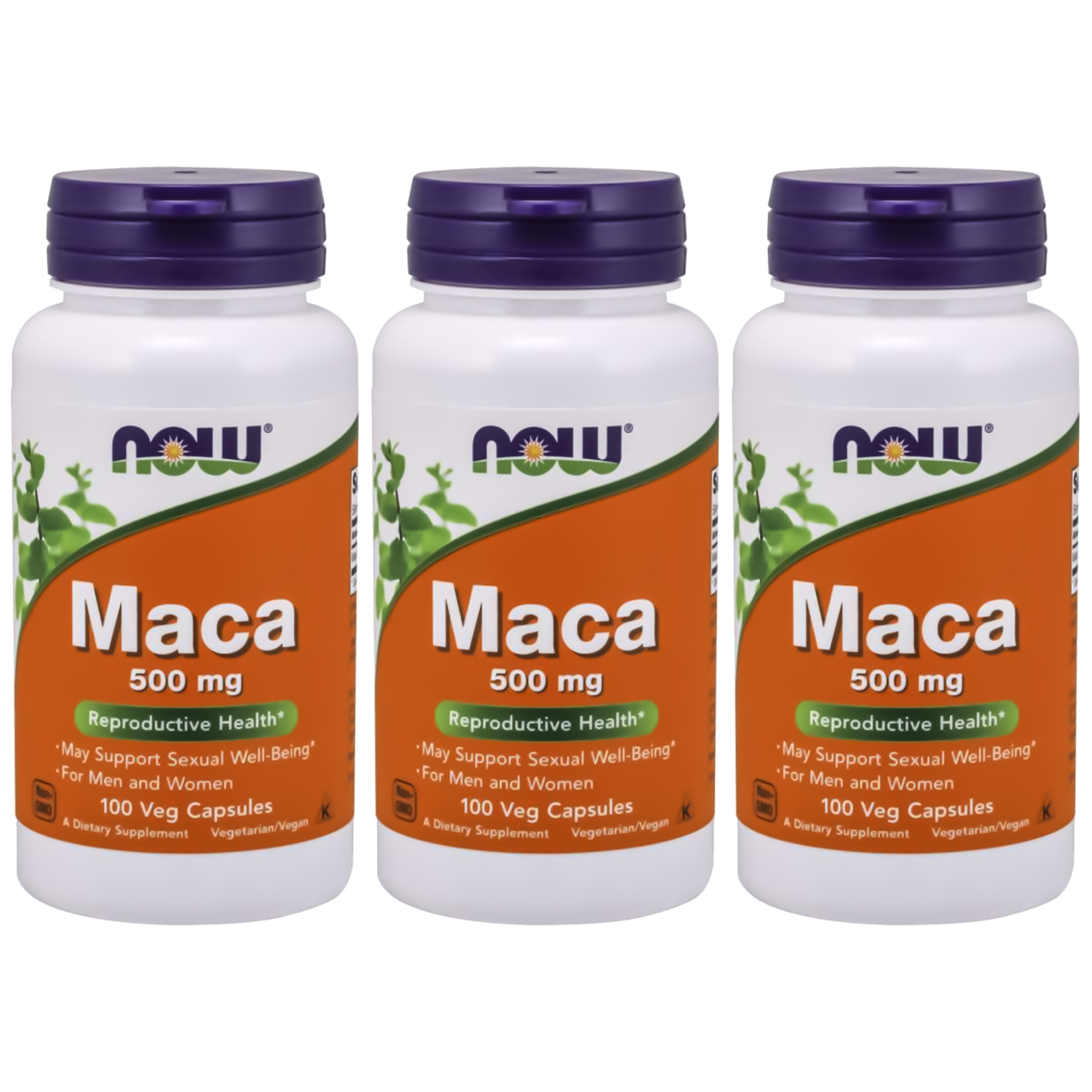 NOW Maca 500mg - 3x 100vcaps