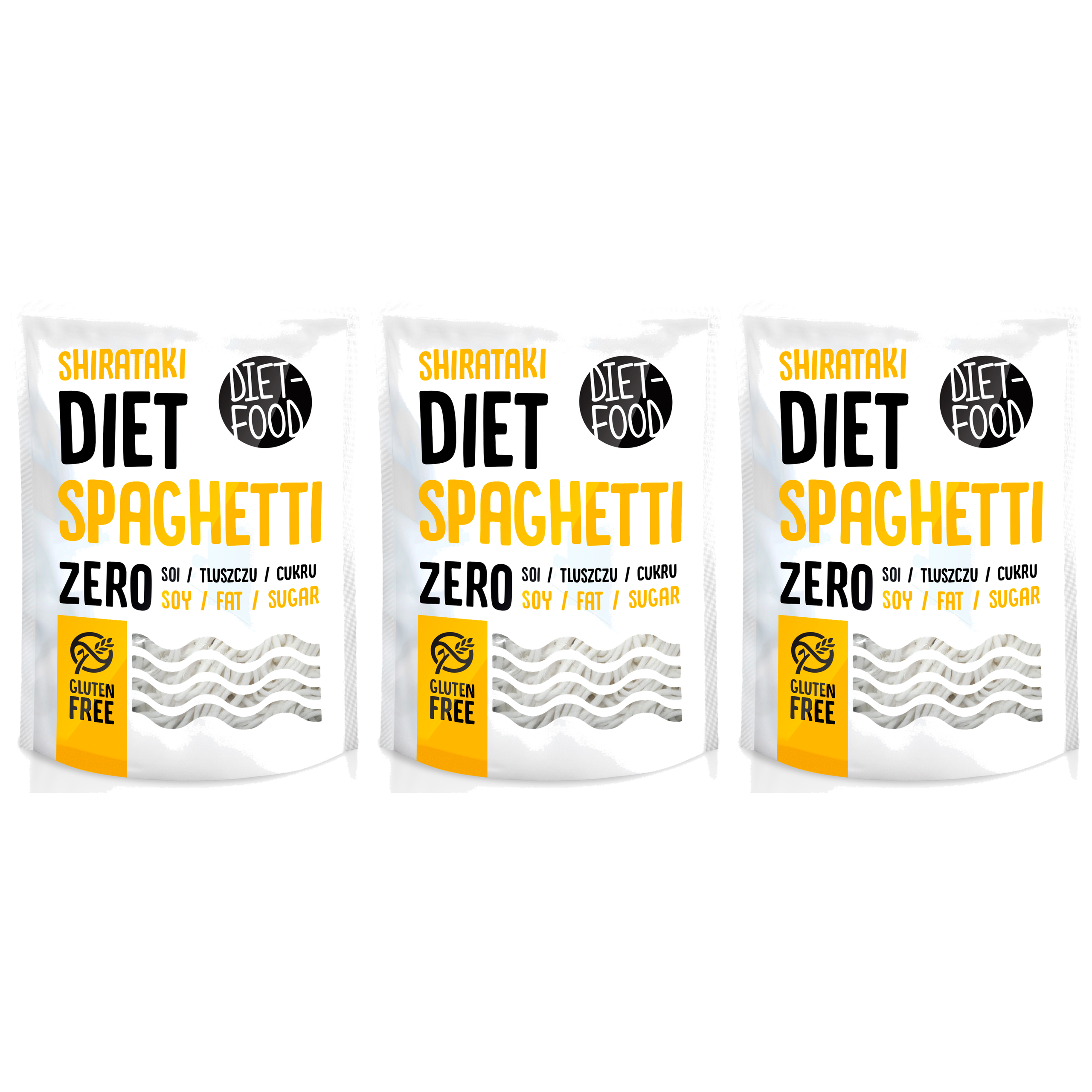 DIET FOOD Diet Spaghetti - 3x 200g - Makaron Konjac