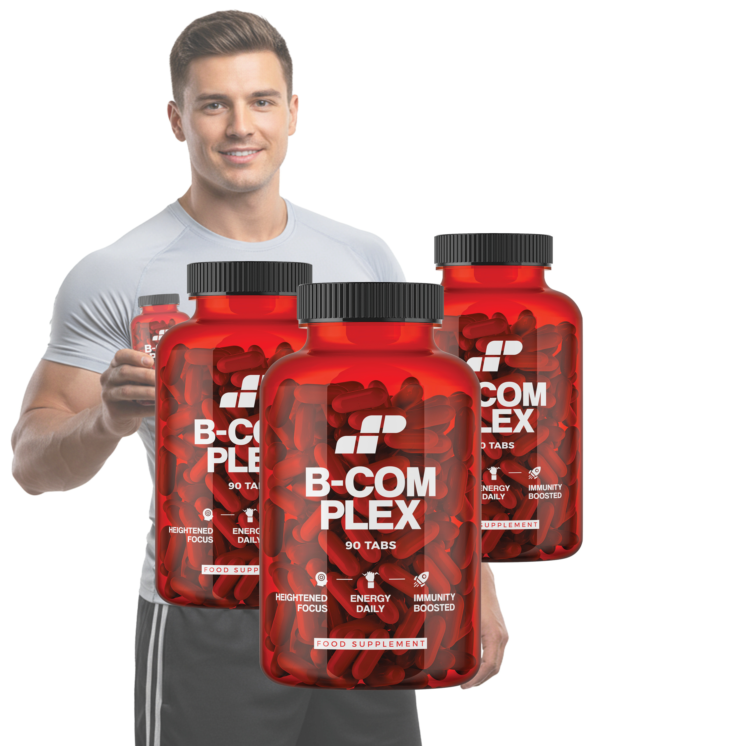 3x MP NUTRITION Vitamin B-Complex - 90tabs - Kompleks Witamin B