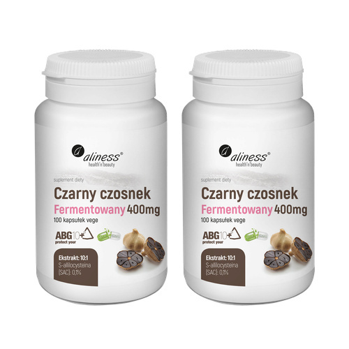 ALINESS - Czarny Czosnek Fermentowany 400mg - 100vcaps. x2