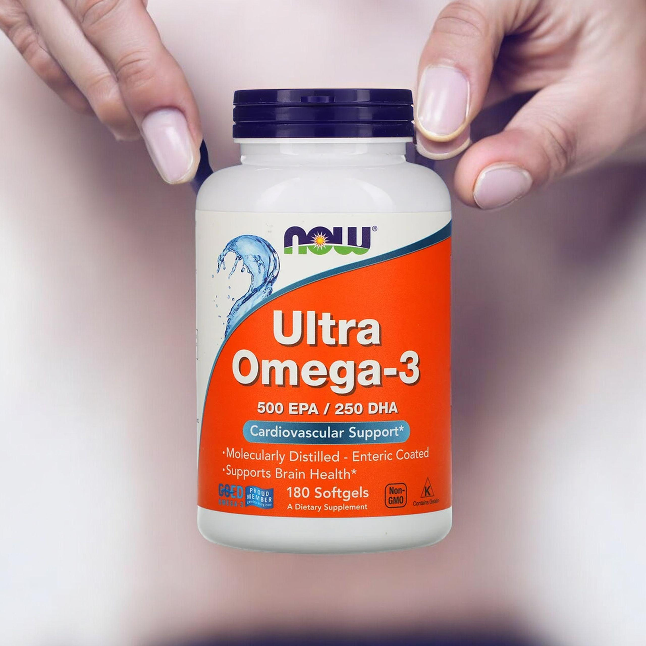 NOW Ultra Omega 3 - 500 EPA / 250 DHA - 3x 180softgels